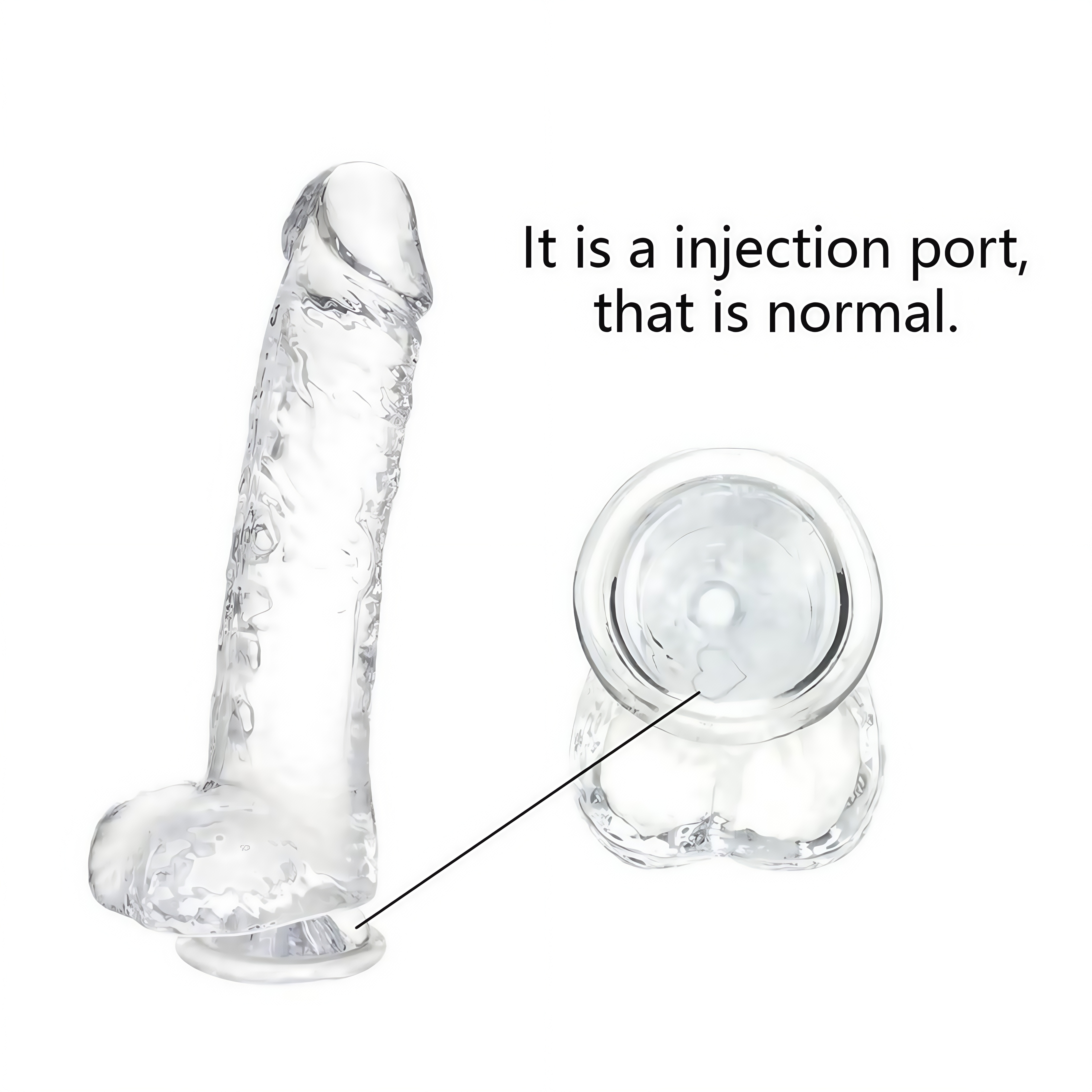Transparent Suction Cup Dildo for Adults Use, Easy to Clean, Ideal for Beginners - 6.77 x 4.02 x 1.85 Inches - Perfect Sex Toy for Men & Women