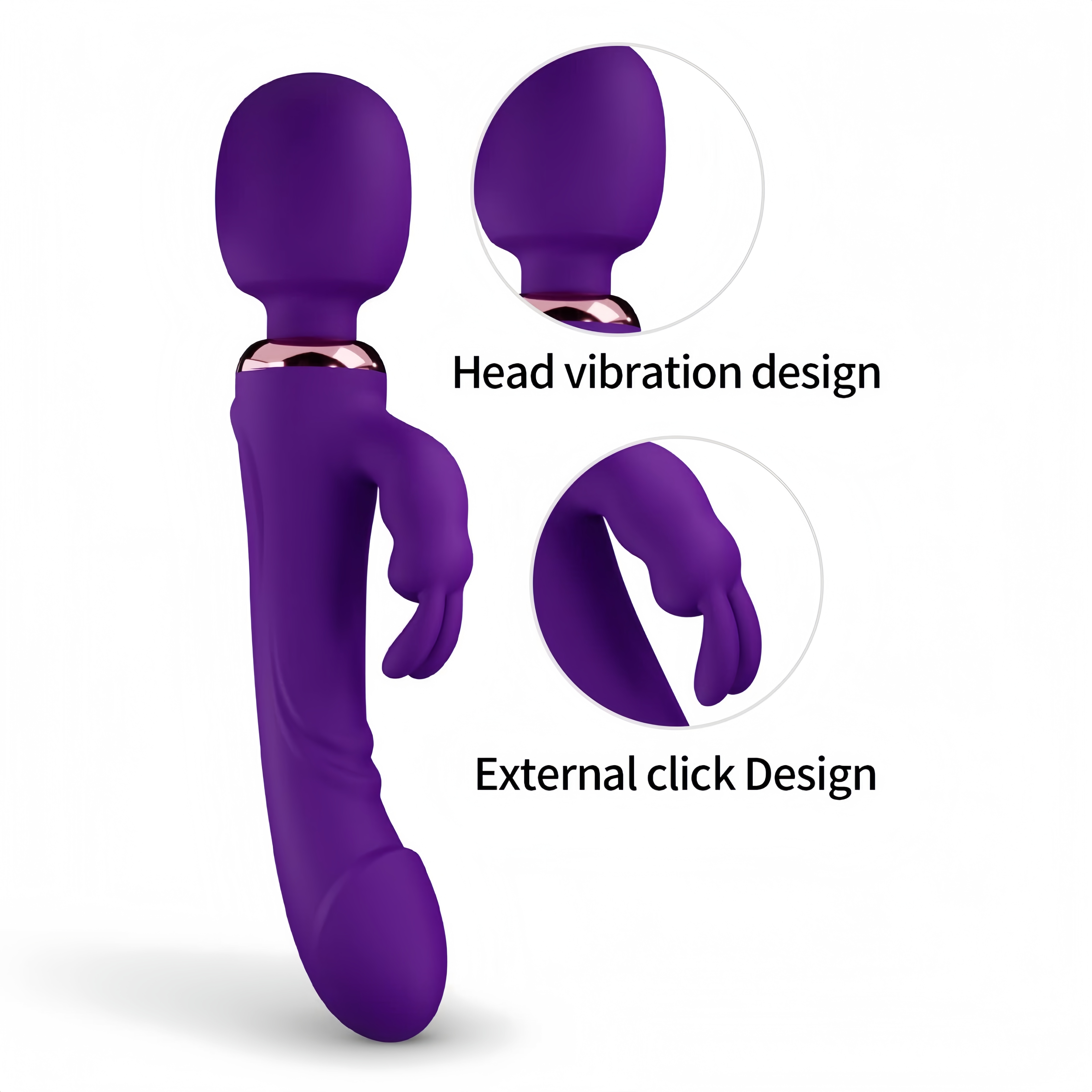 10 Inch Silicone Purple Dildo & Finger Vibrator - 2-in-1 Adult Sex Toy for Women with 10 Powerful Vibration Modes - Body-Safe and Friendly Design