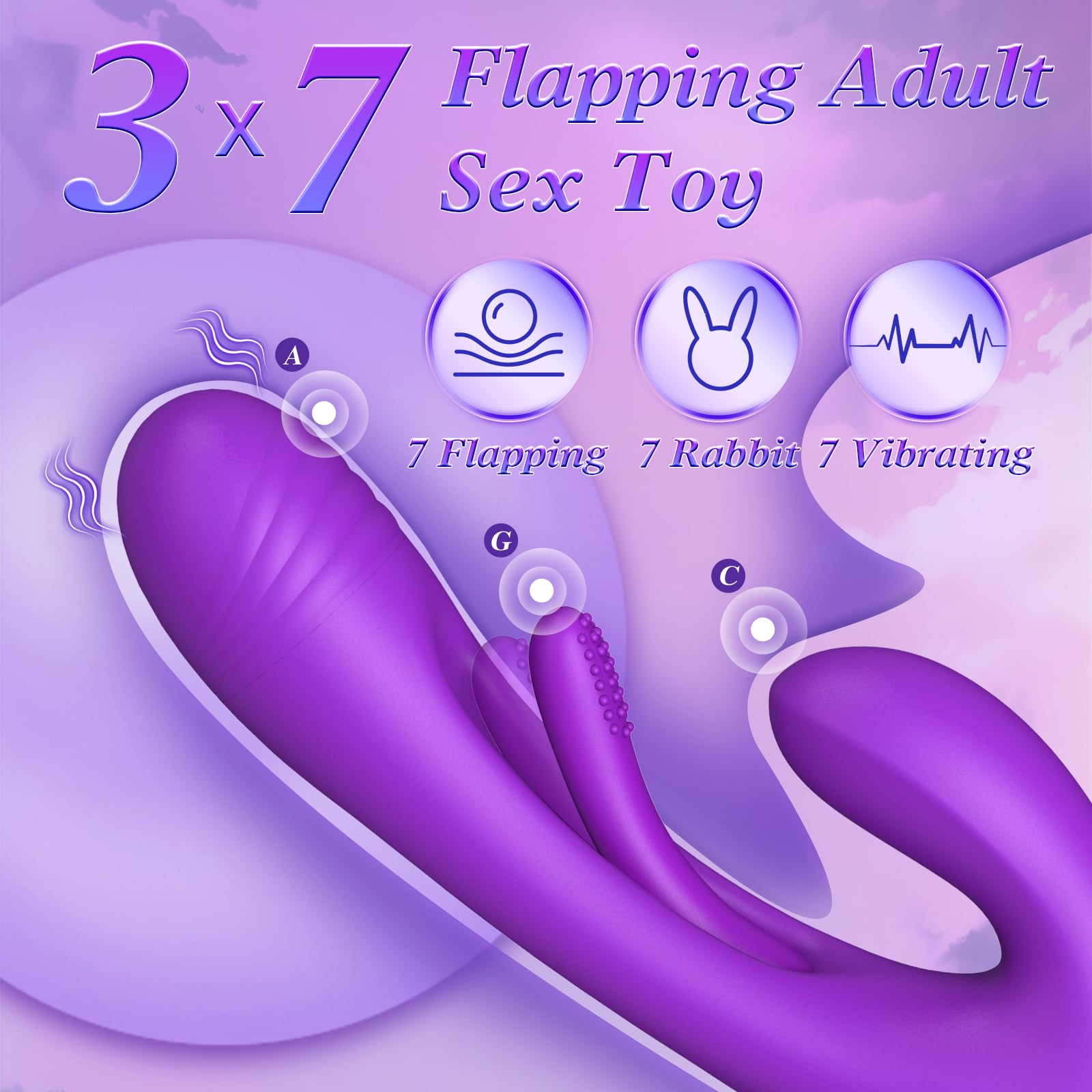 3-in-1 Female Vibrator & Dildo - Waterproof Sex Toy for Women, 14 Powerful Vibration Modes, Safe Silicone, IPX7 Waterproof Design - Adult Pleasure Device, Juguetes Sexuales, Consoladores