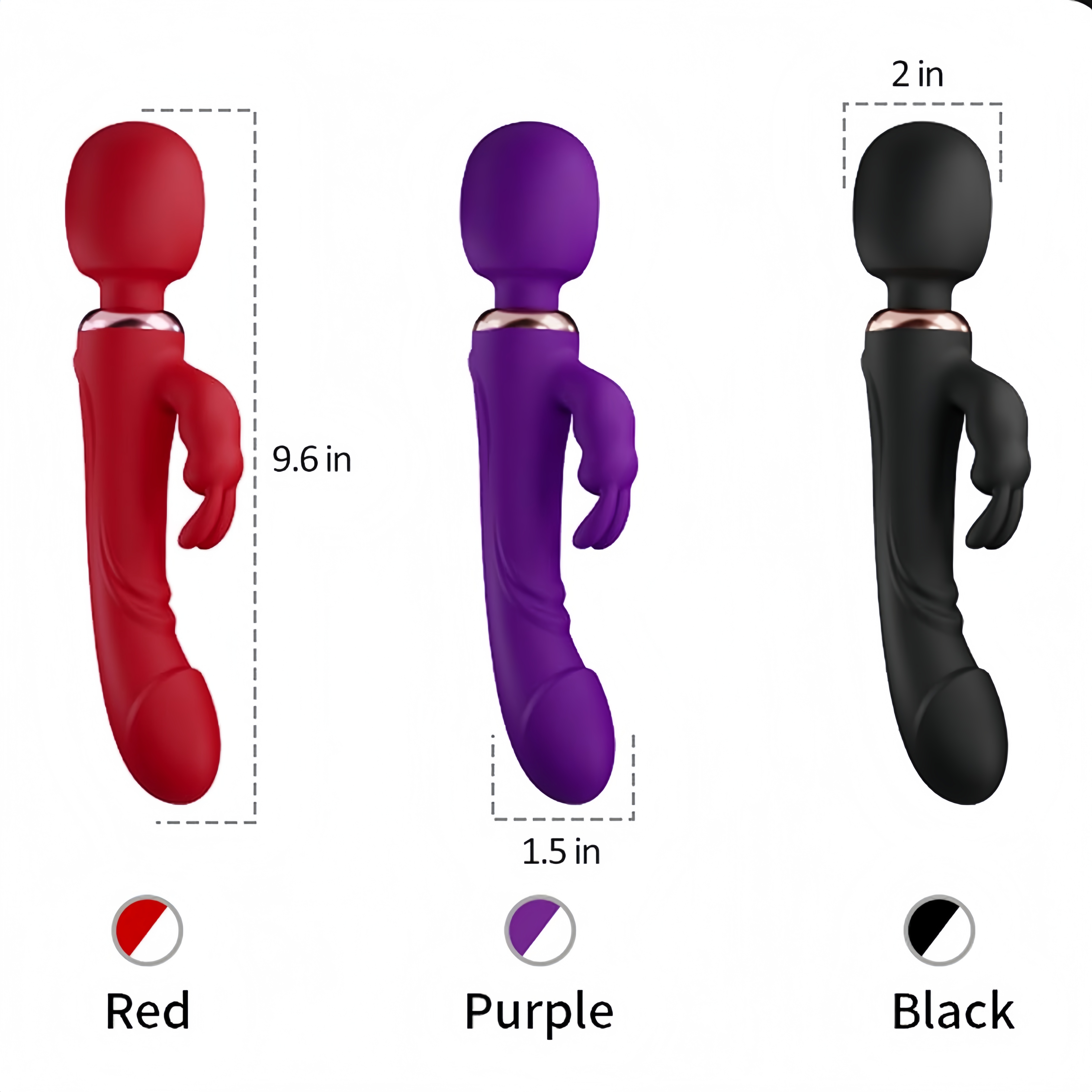 10 Inch Silicone Purple Dildo & Finger Vibrator - 2-in-1 Adult Sex Toy for Women with 10 Powerful Vibration Modes - Body-Safe and Friendly Design