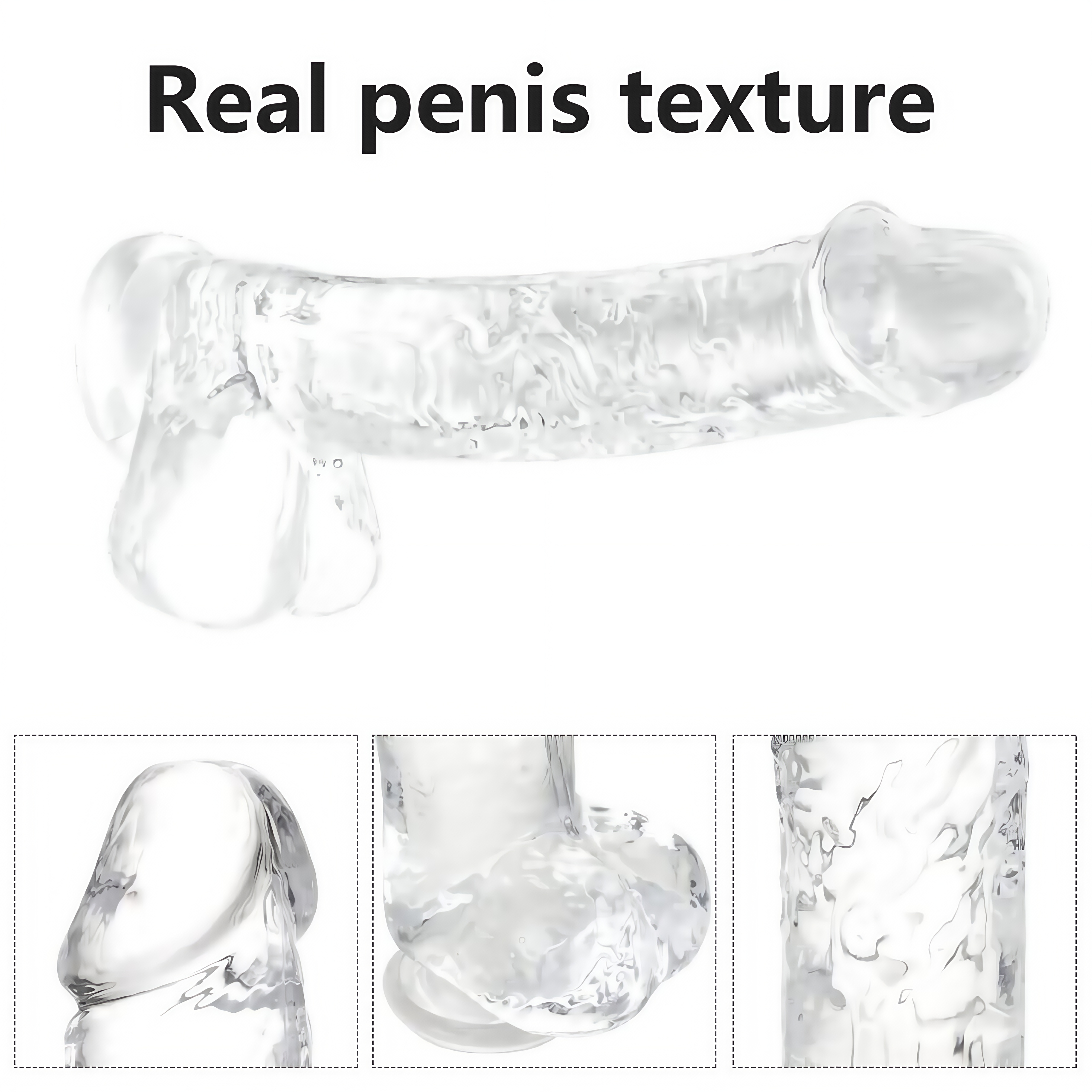 Transparent Suction Cup Dildo for Adults Use, Easy to Clean, Ideal for Beginners - 6.77 x 4.02 x 1.85 Inches - Perfect Sex Toy for Men & Women