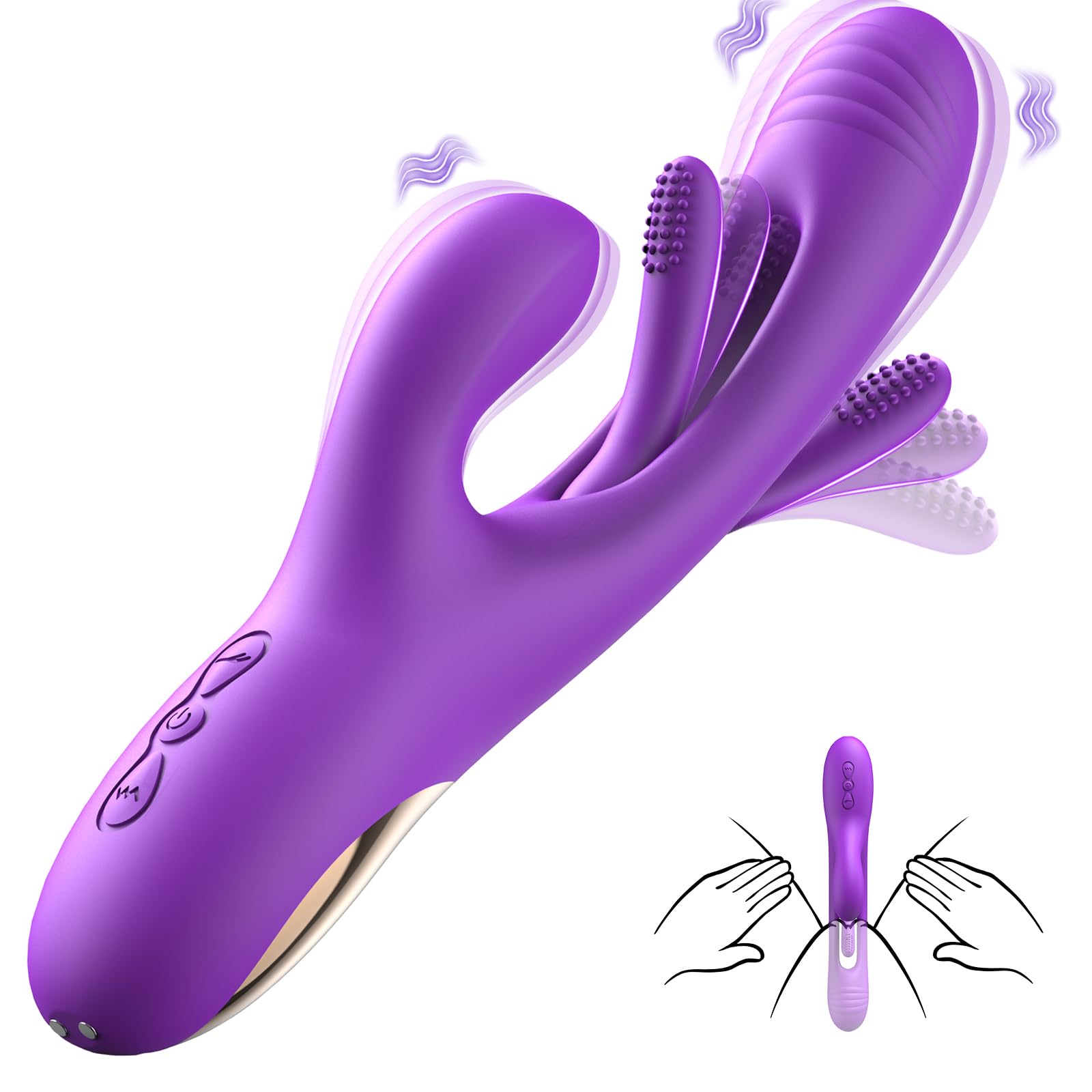 3-in-1 Female Vibrator & Dildo - Waterproof Sex Toy for Women, 14 Powerful Vibration Modes, Safe Silicone, IPX7 Waterproof Design - Adult Pleasure Device, Juguetes Sexuales, Consoladores