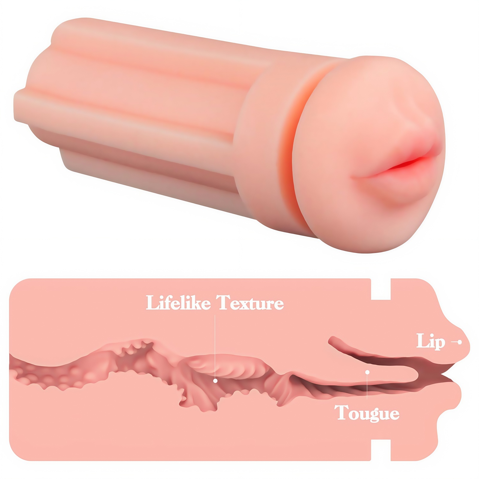 Premium Realistic Blowjob Machine - Fantasy Oral Masturbator for Men, Easy to Clean, High-Quality Adult Toy for Ultimate Pleasure