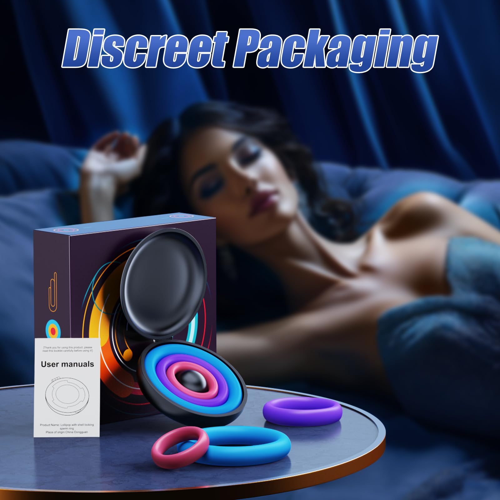 3-Pack Colored Silicone Penis Rings for Men | High Elasticity & Comfort | Enhance Pleasure & Performance | Adult Sex Toy