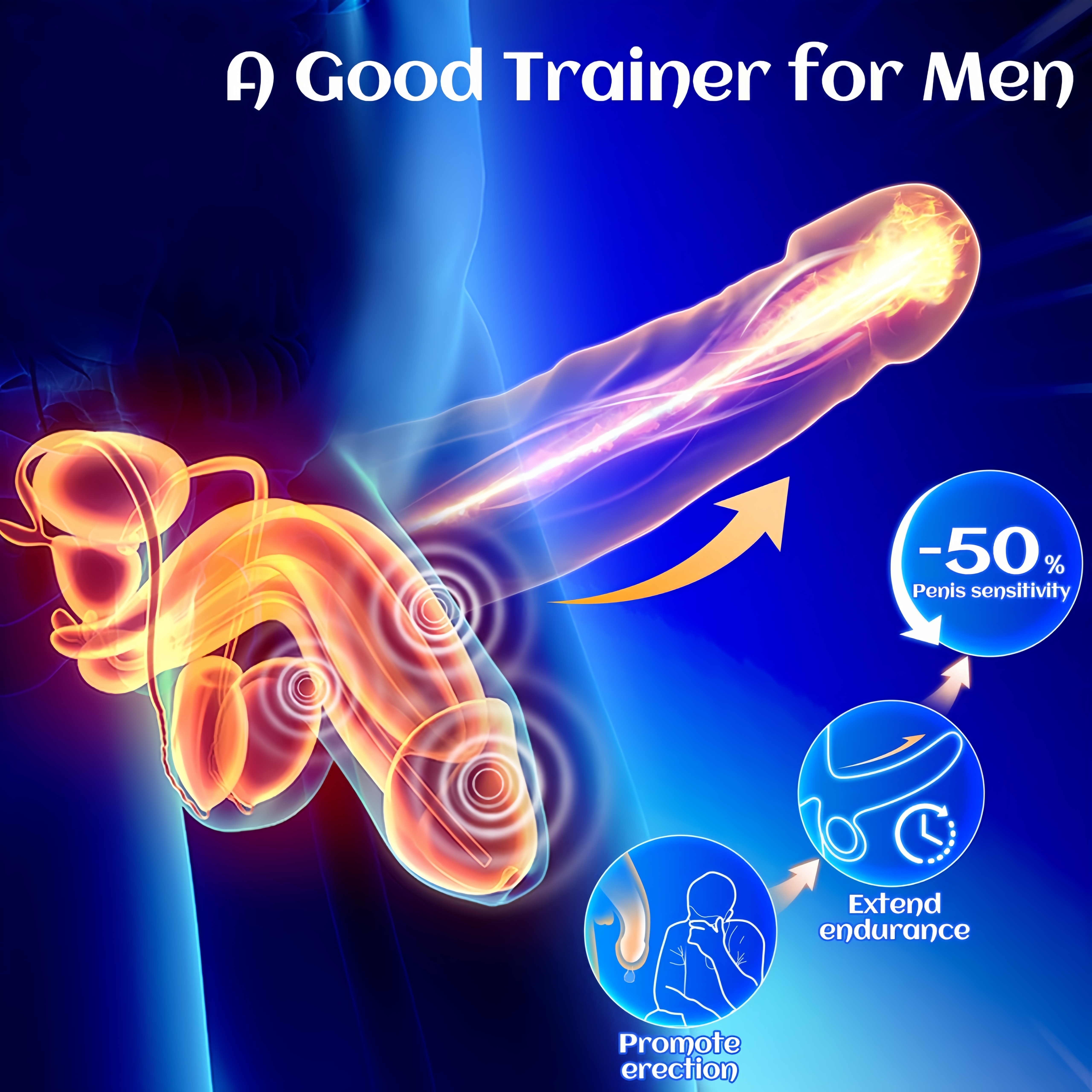 Rechargeable Jellyfish-Shaped Male Vibrator with 10 Vibration Modes | Soft Tentacles & 360° Wrap for Intense 3D Massage | Waterproof Adult Toy for Men