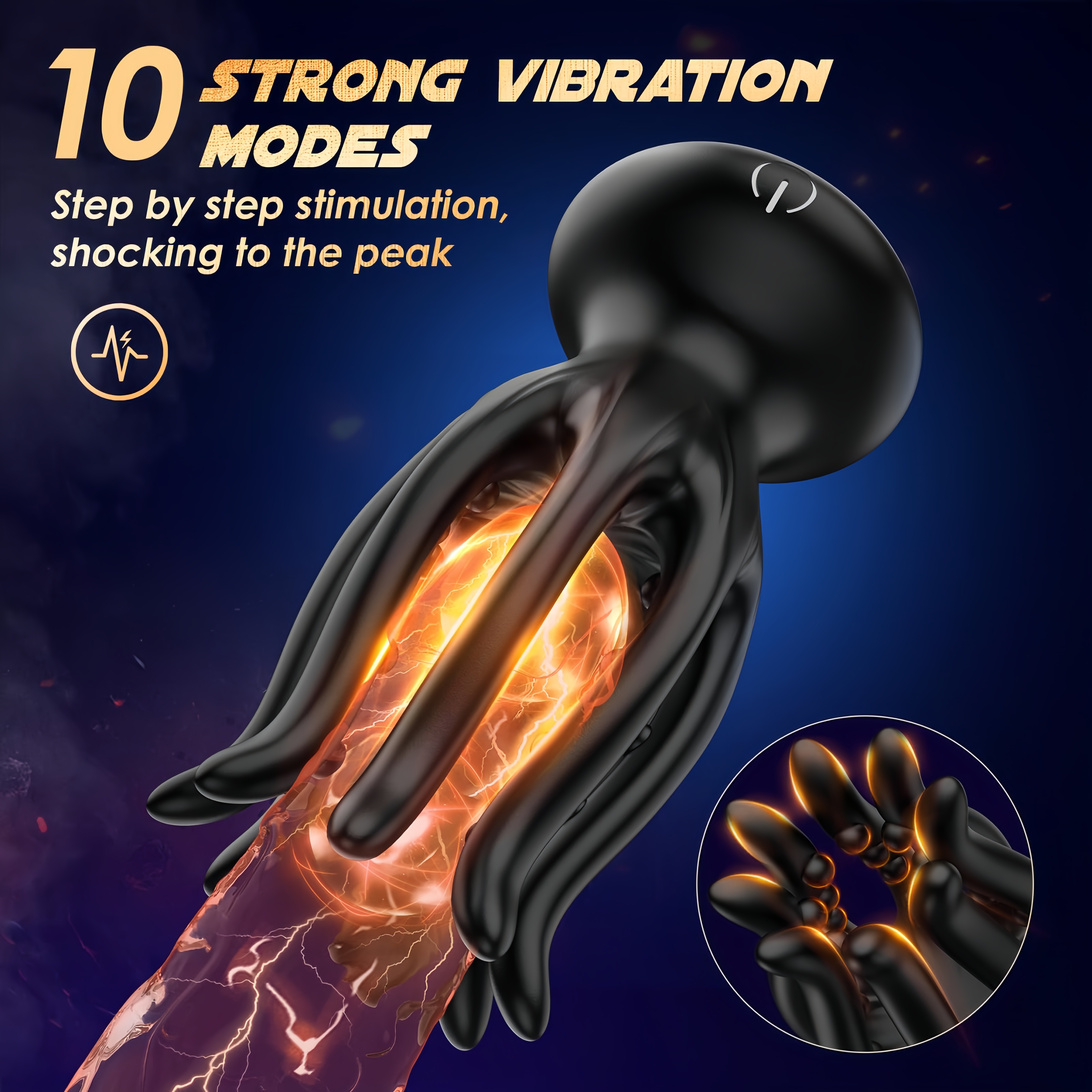 Multi-Mode Tentacle Dildo & Vibrator - Powerful 10 Vibration Settings, 360° Claw Surround - Versatile Male Masturbator & Penis Trainer - Ideal for Gay Couples and Solo Play