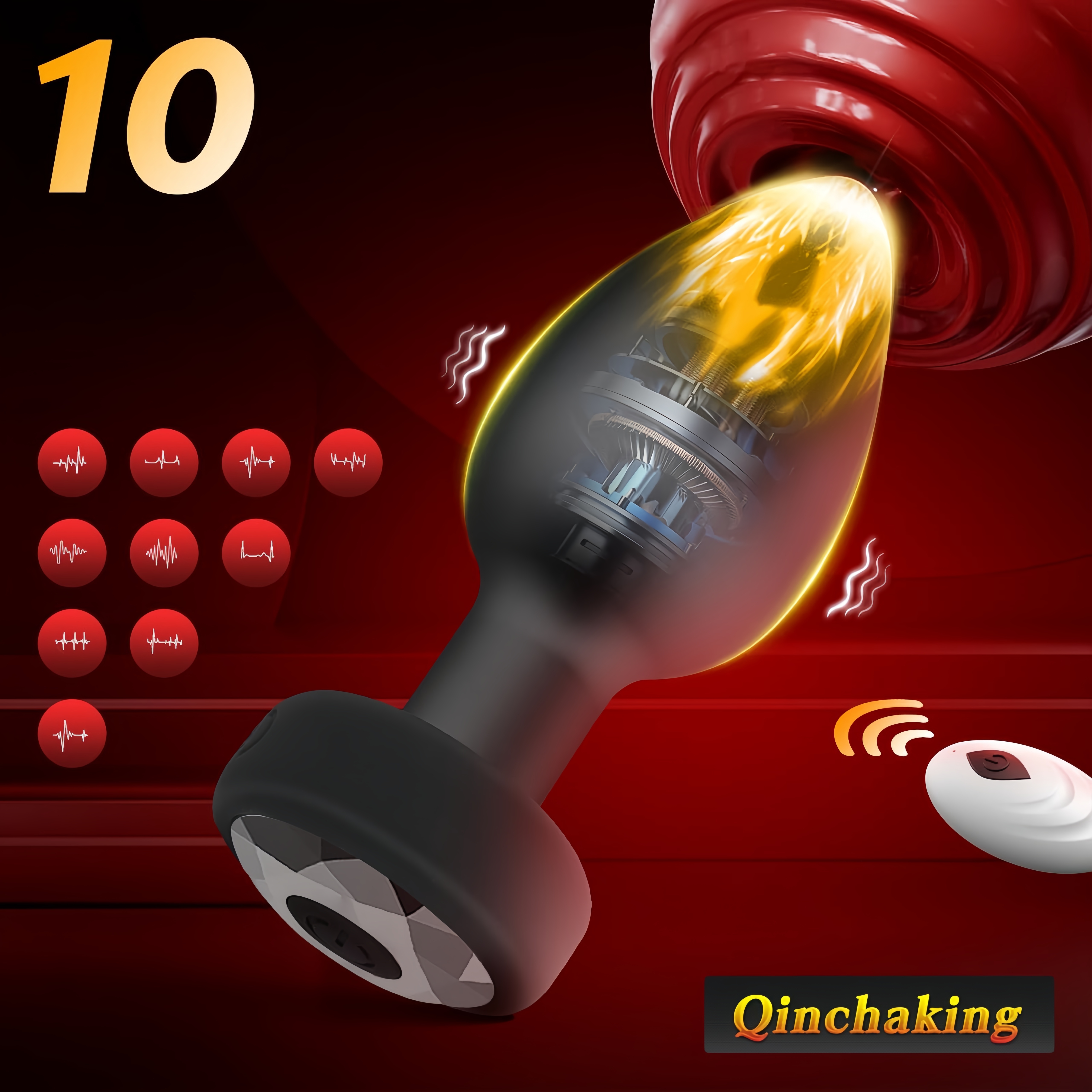 Waterproof Silicone Rechargeable Vibrating Anal Plug - 10 Powerful Vibration Modes for Men & Women - Safe Materials for Enhanced Pleasure - Adult Sex Toy for Intense Experiences