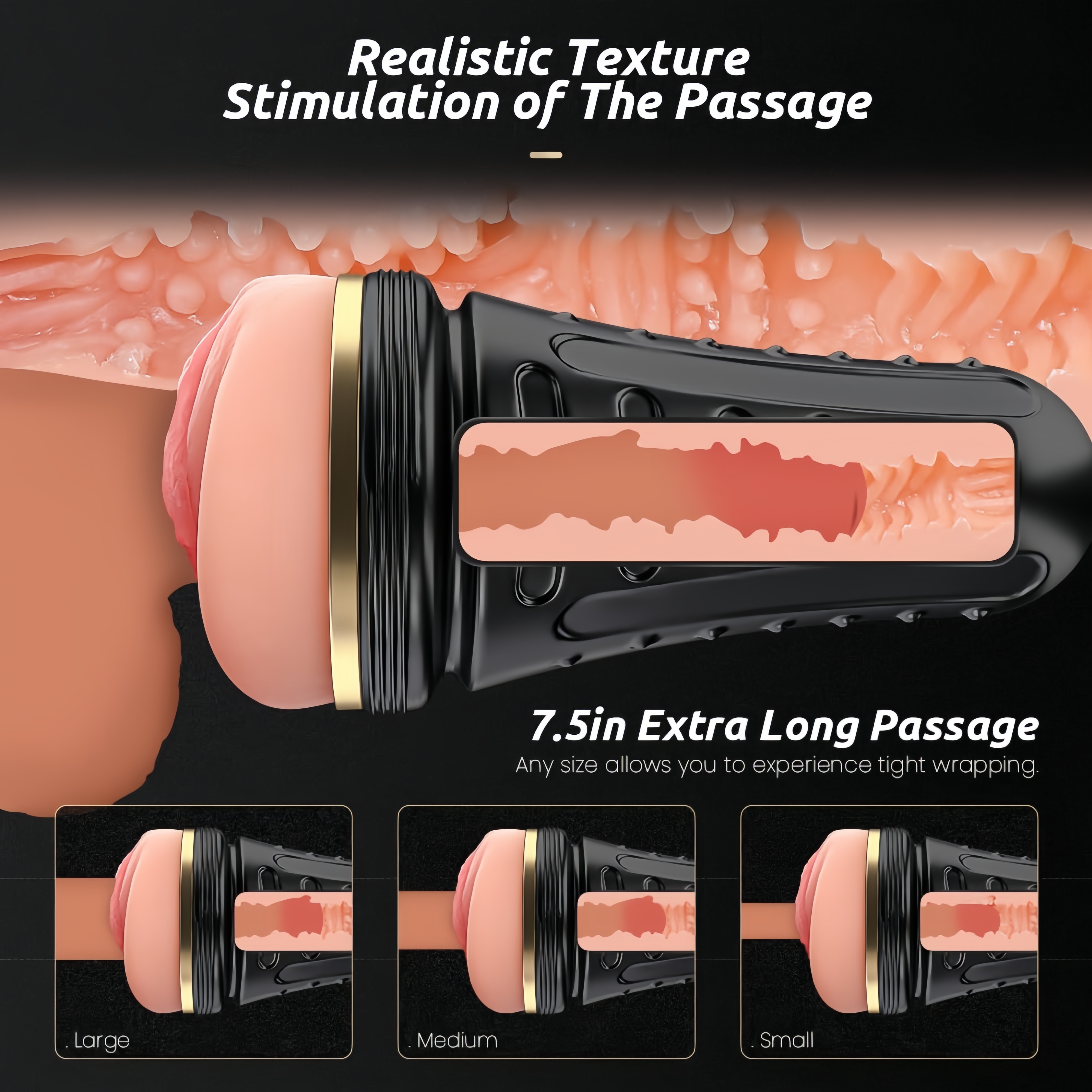Fleshlight Male Masturbator - Realistic Pocket Vagina with Soft Fleshlike Texture, 7.5-Inch Depth, Manual Suction Control, Non-Slip Design - Premium Adult Toy for Men
