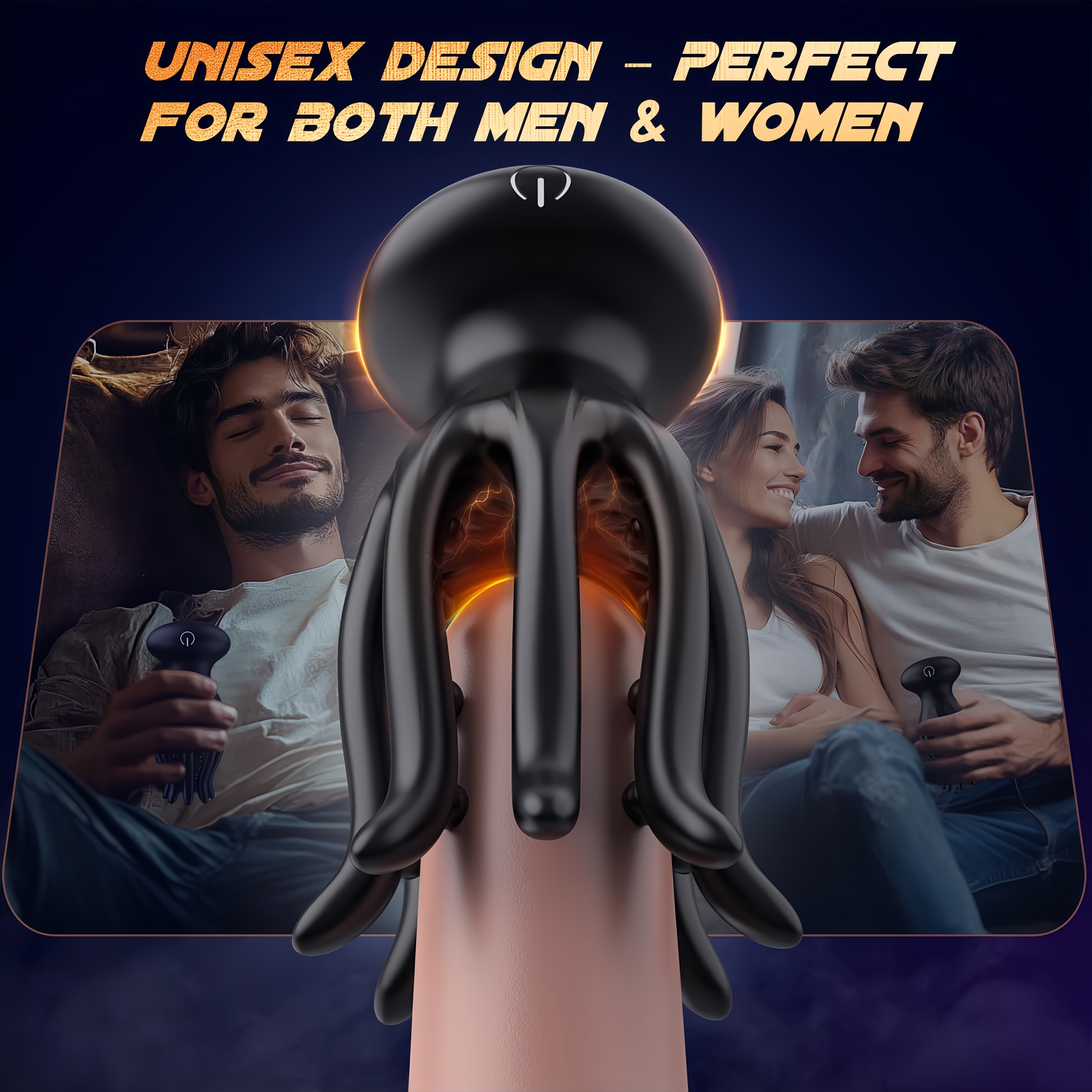 Multi-Mode Tentacle Dildo & Vibrator - Powerful 10 Vibration Settings, 360° Claw Surround - Versatile Male Masturbator & Penis Trainer - Ideal for Gay Couples and Solo Play