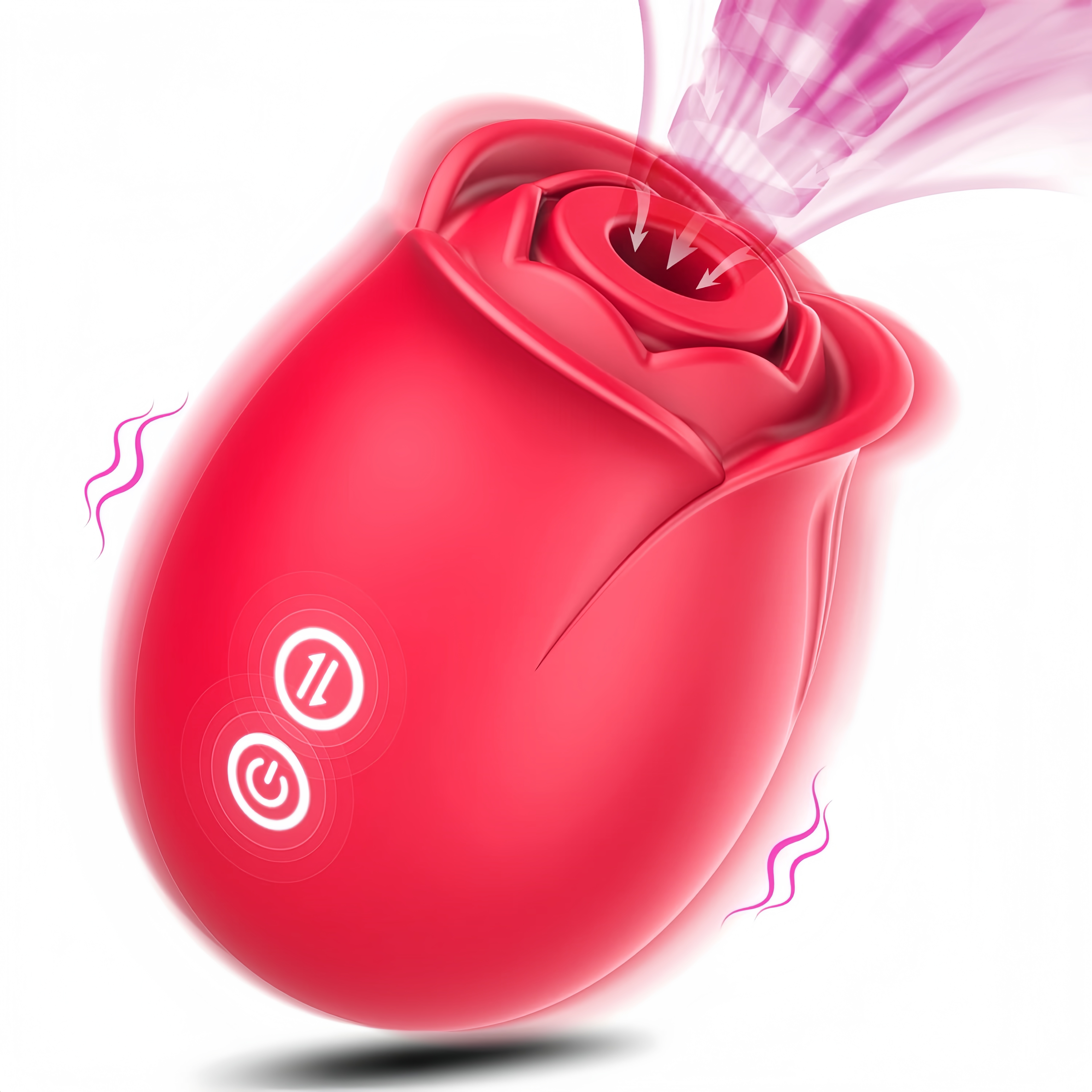Rose Vibrating Sex Toy for Women - 5 Modes of Sucking and Vibration for Clitoral, Nipple, and G-Spot Stimulation - Perfect Pleasure Device for Erogenous Zones & Anal Play