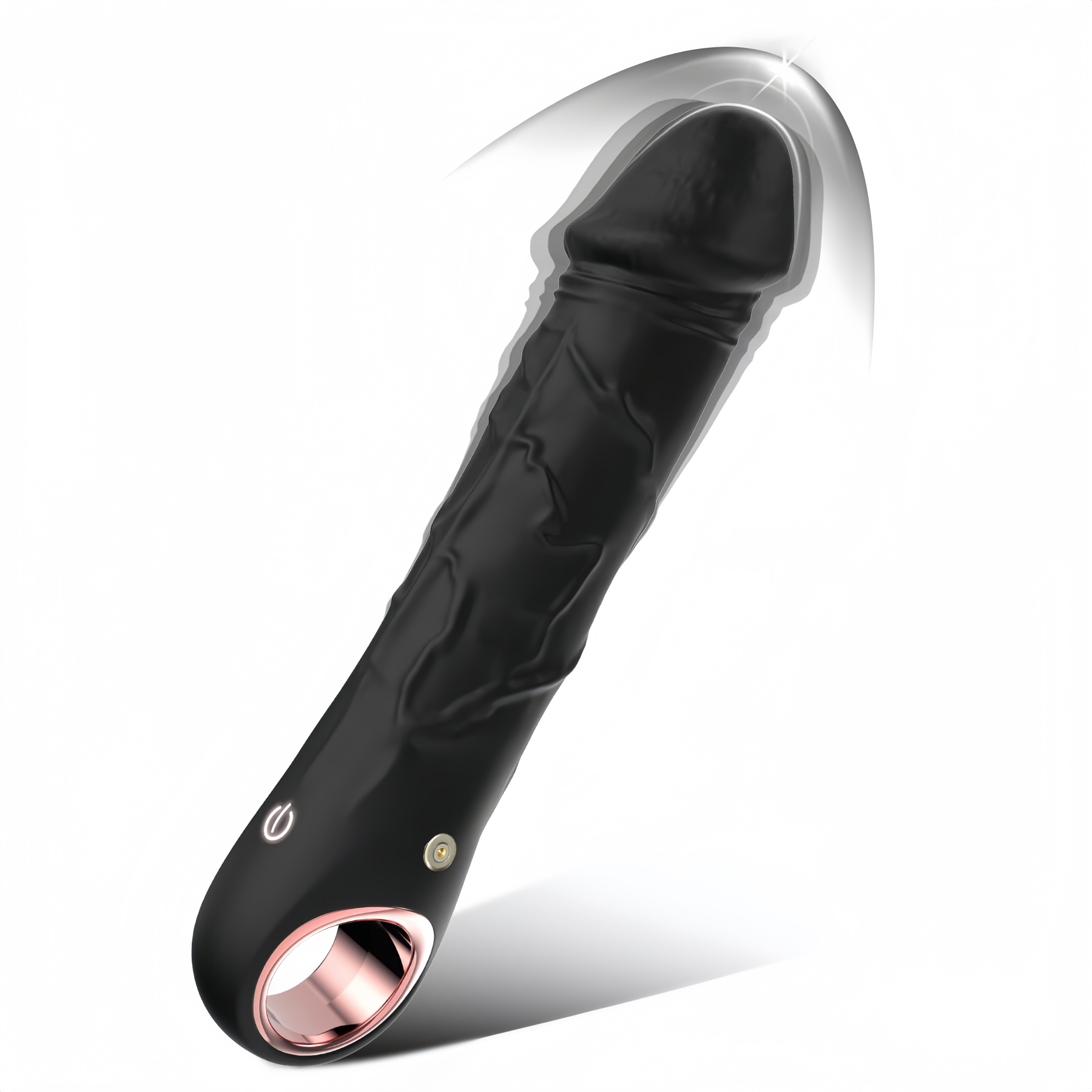 G Spot Vibrator Dildo Adult Female Sex Toy with 10 Vibrating Settings Realistic Grain Design Black Dildo Vibrators for Women Delicate Ring Handle Perfect for Pleasure and Stimulation
