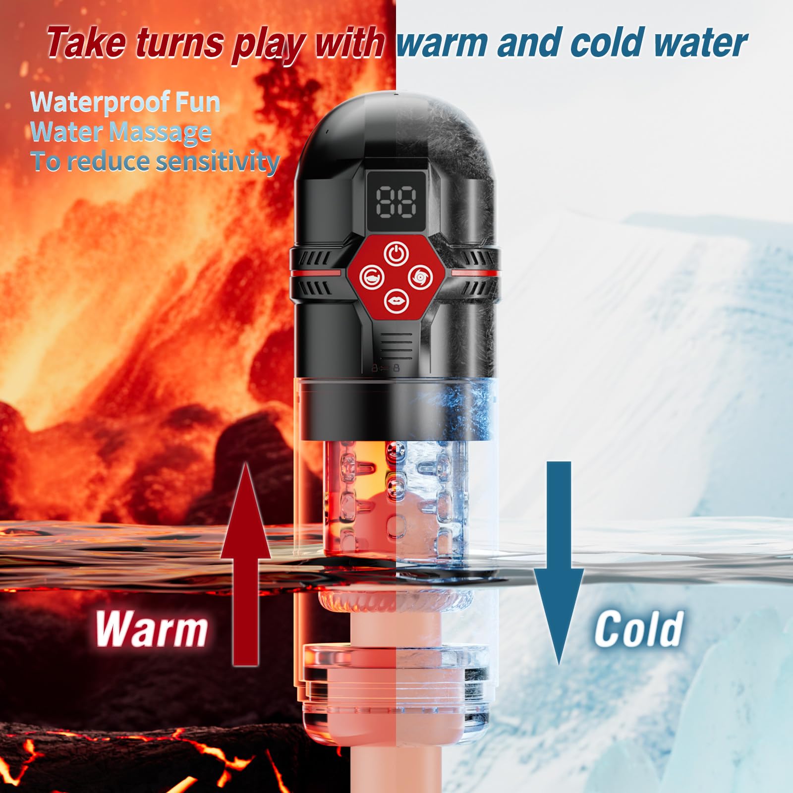 Enhanced 6-in-1 Automatic Male Masturbator & Penis Pump - Features 7 Thrusts, 7 Rotations, 7 Suctions, 7 Vibrations, and 12-Second Vacuum for Ultimate Pleasure - The Perfect Male Sex Toy for Men