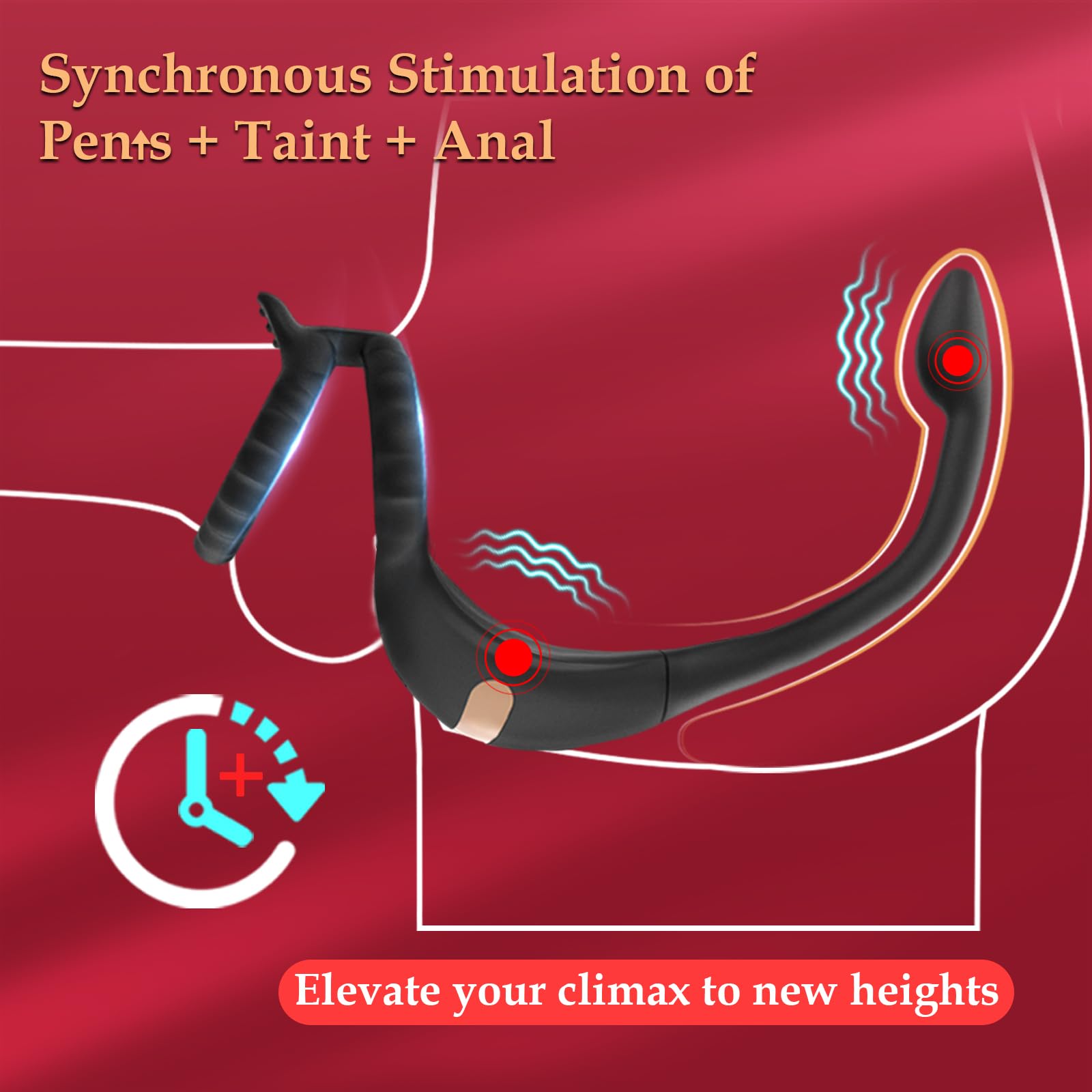 Dual Motor Vibrating Cock Ring & Mini Bullet Remote Control Anal Plug – Prostate Massager for Men with 9 Intense Vibration Modes – Ergonomic Couples' Adult Sex Toy for Enhanced Pleasure