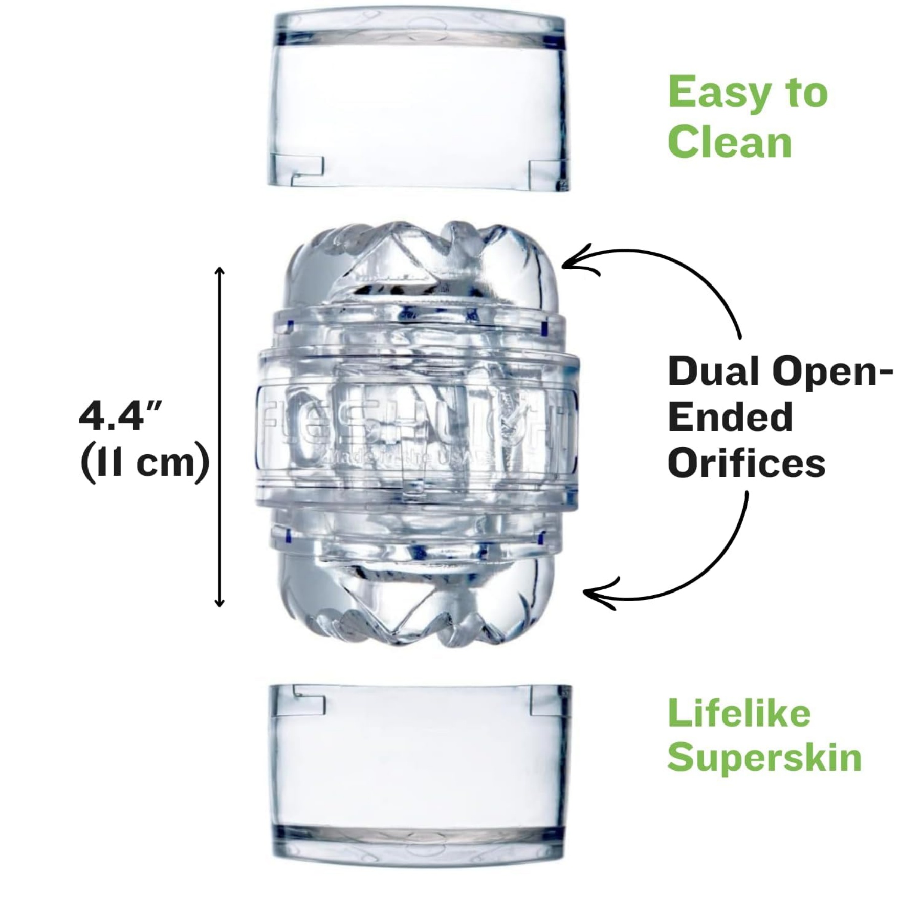 Compact Male Masturbator - Discreet Design for Enhanced Pleasure | Elite Flesh Light Stroker for a Refreshing Experience and Easy Cleaning