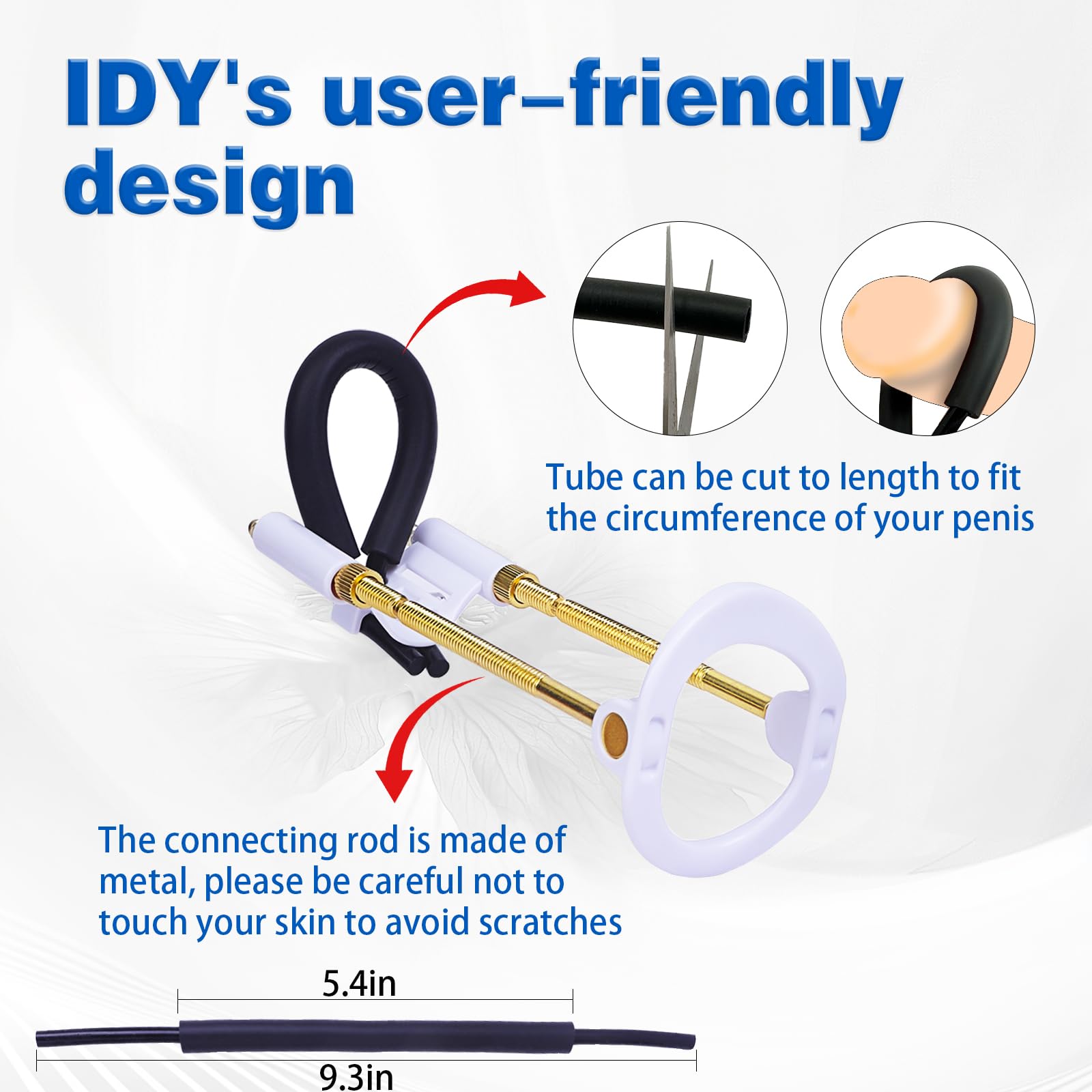 Adjustable Penis Extender Kit | Ergonomic 180° Design | Comfortable Penis Pump & Stretcher | Wearable Copper Frame for Effective Length Enhancement | Safe & Reliable Male Enhancement Tool