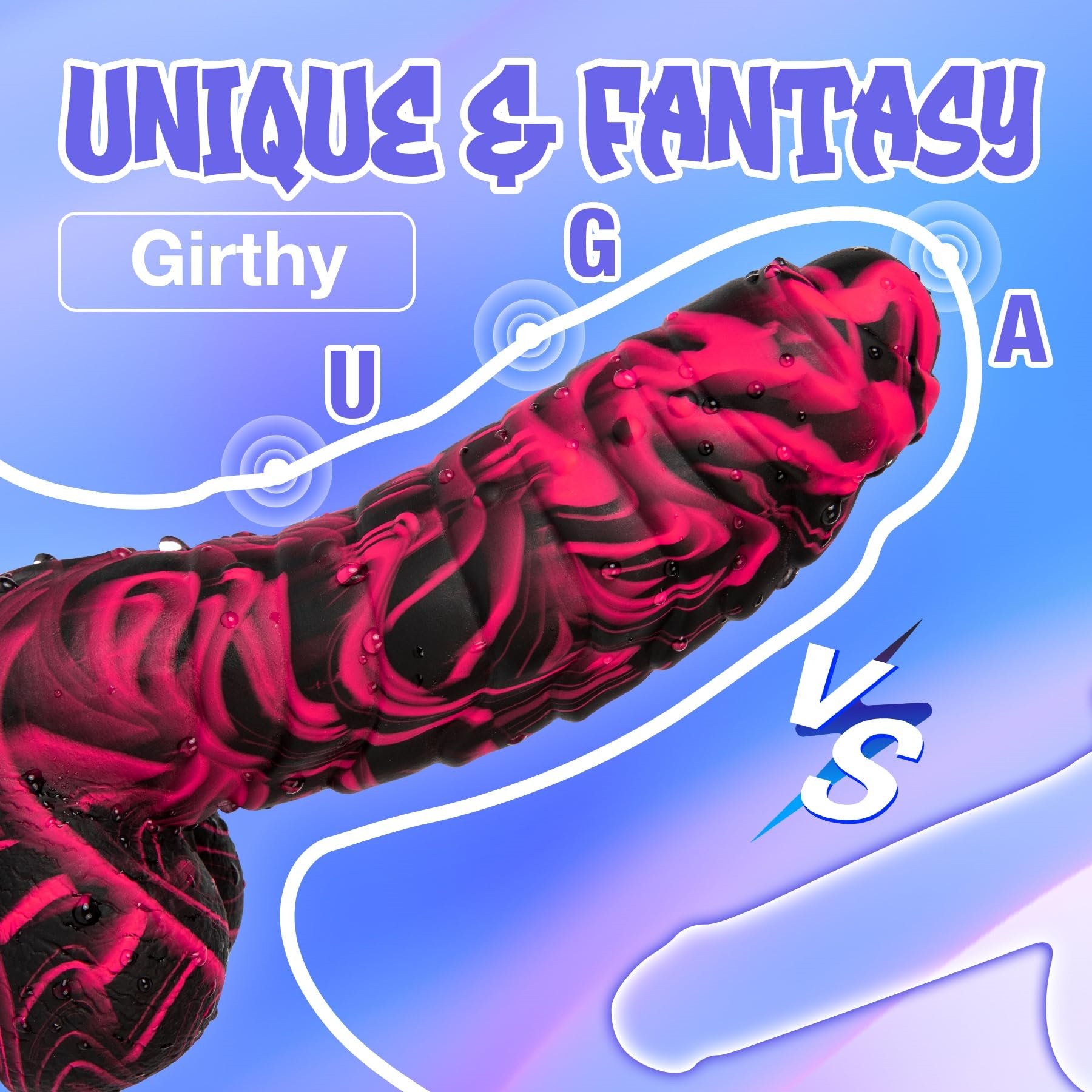 7.16-Inch Realistic Monster Dildo - Premium Silicone, Strong Suction Cup for Hands-Free Fun, Waterproof Design for Beginners & Experienced Users, Perfect for Dragon Lovers & Anal Play