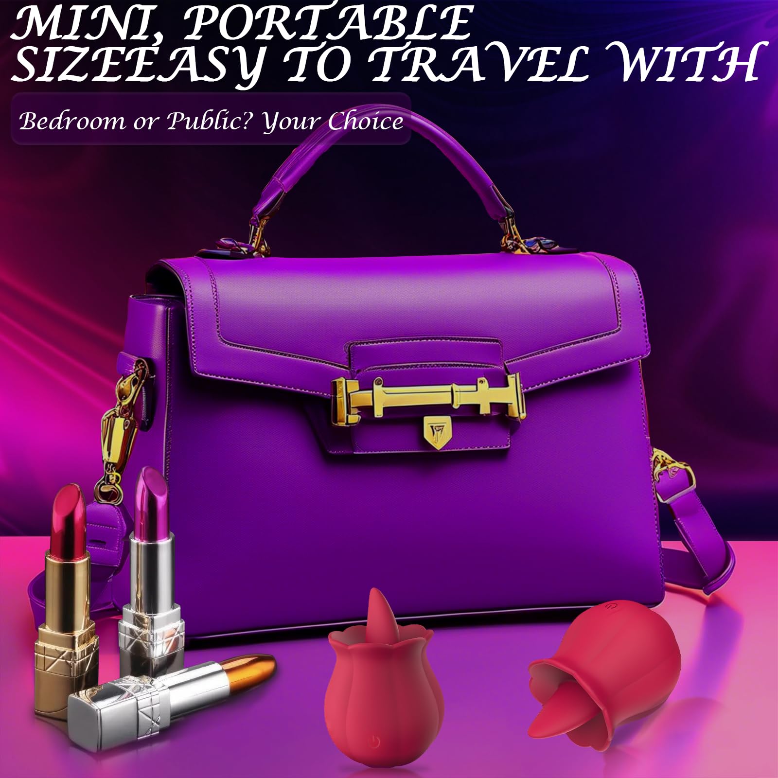 Rose Tongue Clitoral Vibrator for Women – Powerful 10-Mode Vibration, IPX7 Waterproof, USB Rechargeable, Easy to Clean, Long-Lasting Pleasure – Ideal Adult Sex Toy