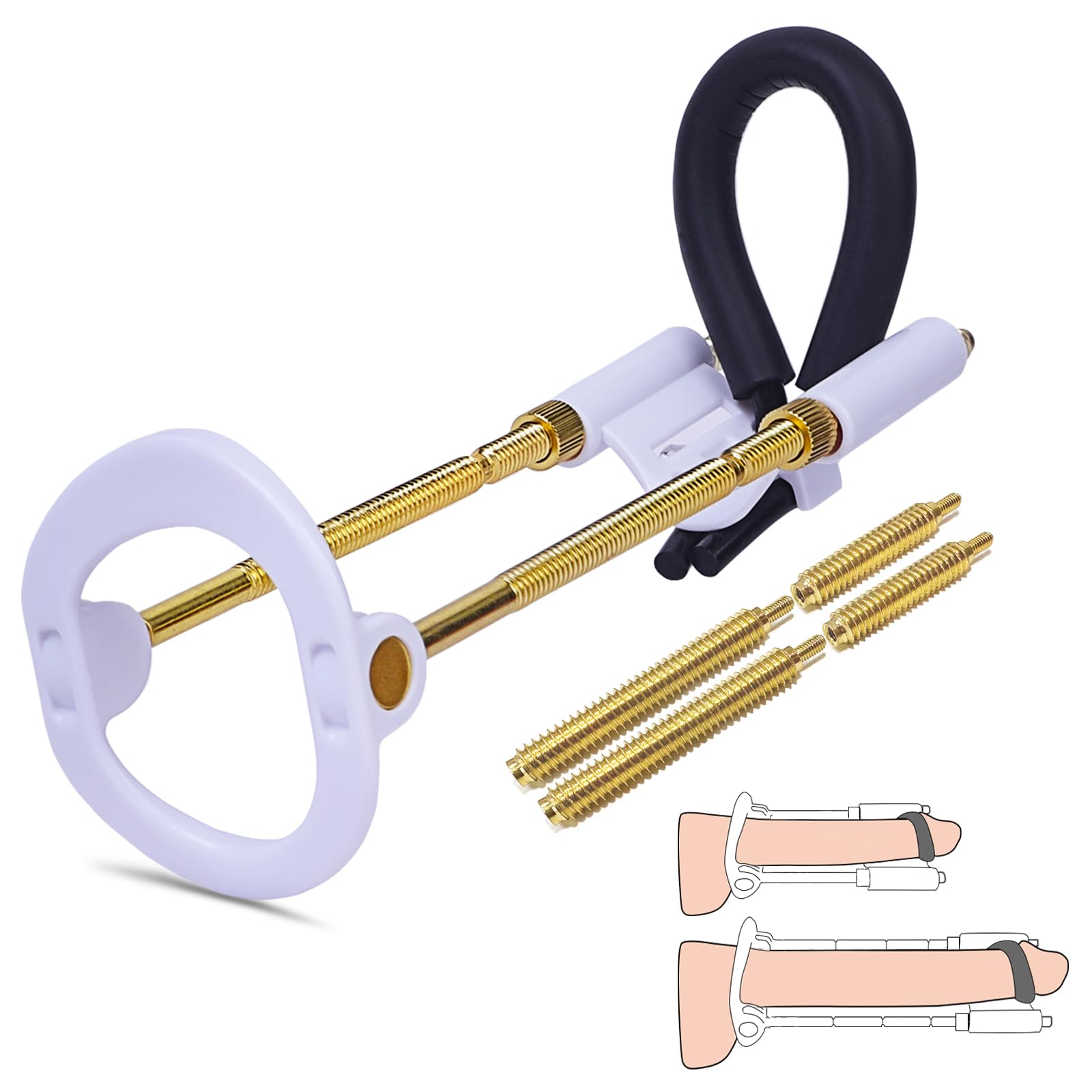 Adjustable Penis Extender Kit | Ergonomic 180° Design | Comfortable Penis Pump & Stretcher | Wearable Copper Frame for Effective Length Enhancement | Safe & Reliable Male Enhancement Tool
