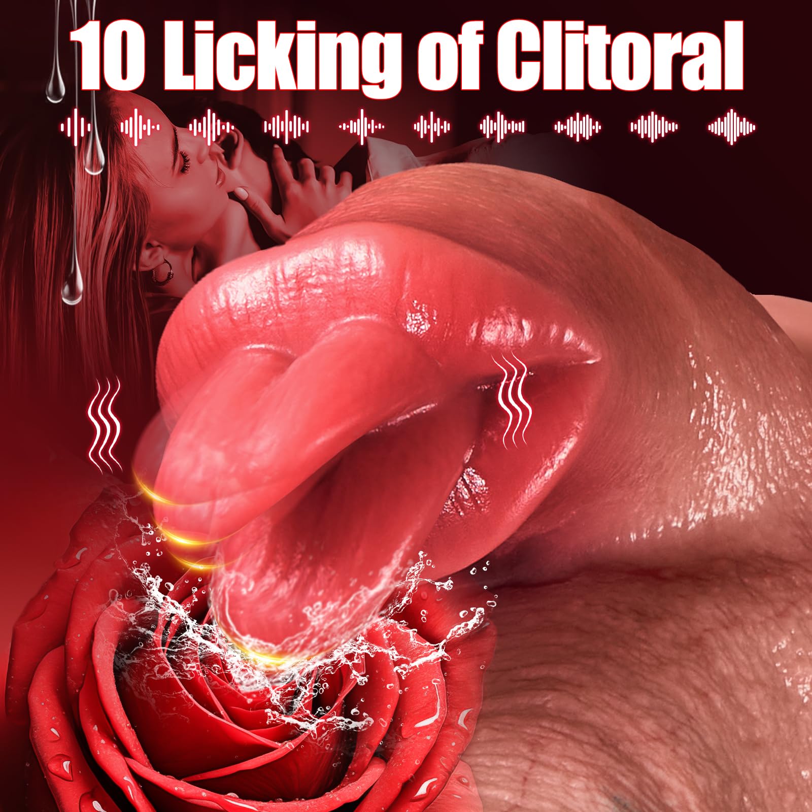 10.18-Inch Realistic Thrusting Dildo Vibrator - Medical Grade Silicone Waterproof with 10 Licking Functions & Strong Suction Cup - Ultimate Adult Pleasure Toy for Satisfaction.