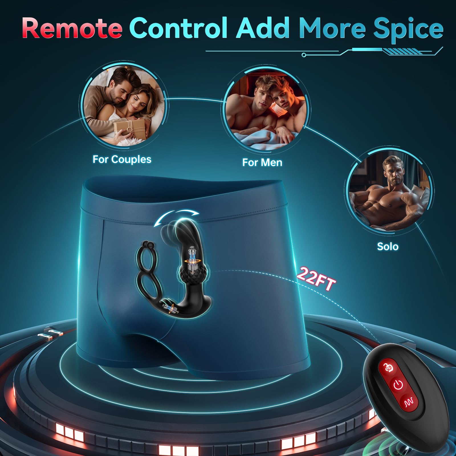 Ergonomic Prostate Massager & Anal Vibrator - 3-in-1 Soft Silicone Male Sex Toy with Quiet 45dB Operation & Enhanced Vibration | Perfect for Couples to Boost Stamina