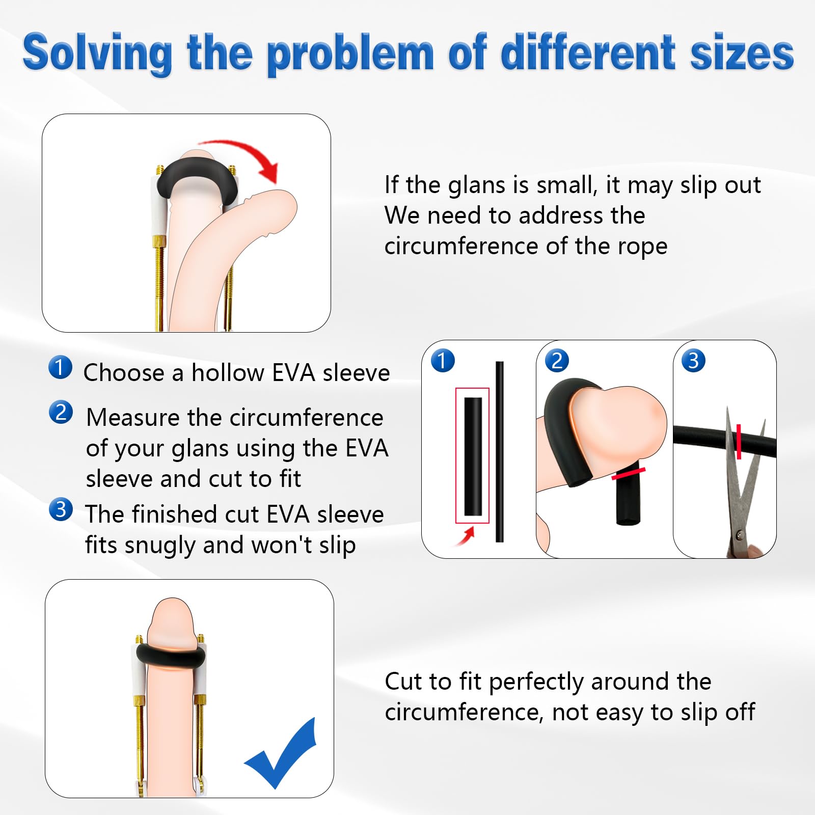 Adjustable Penis Extender Kit | Ergonomic 180° Design | Comfortable Penis Pump & Stretcher | Wearable Copper Frame for Effective Length Enhancement | Safe & Reliable Male Enhancement Tool