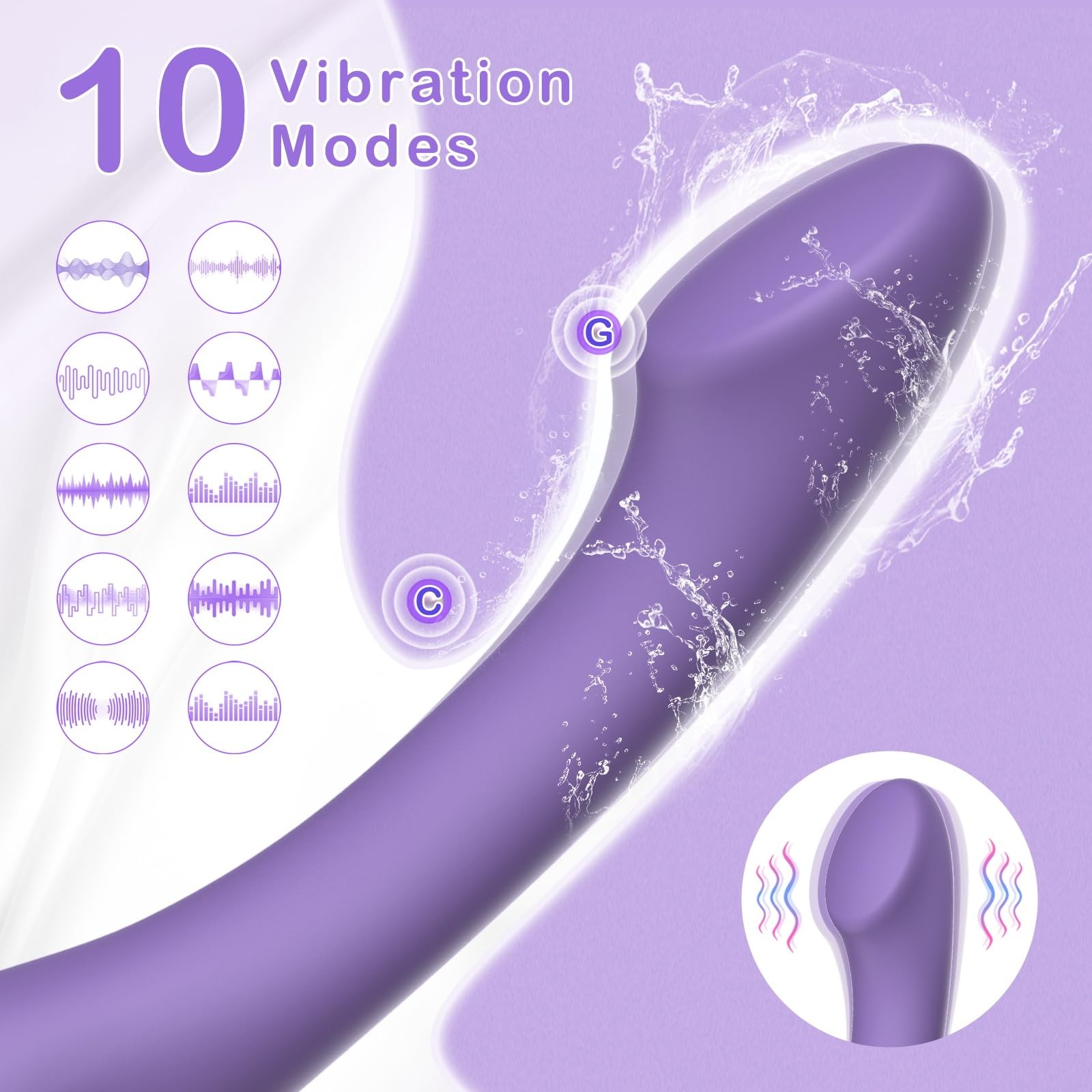 Rechargeable Mini Vibrator - Waterproof Clitoral Stimulator with Nipple Clamps & 10 Vibration Modes - Silicone Massage Bullet for Female Pleasure - Ultimate Adult Sex Toy