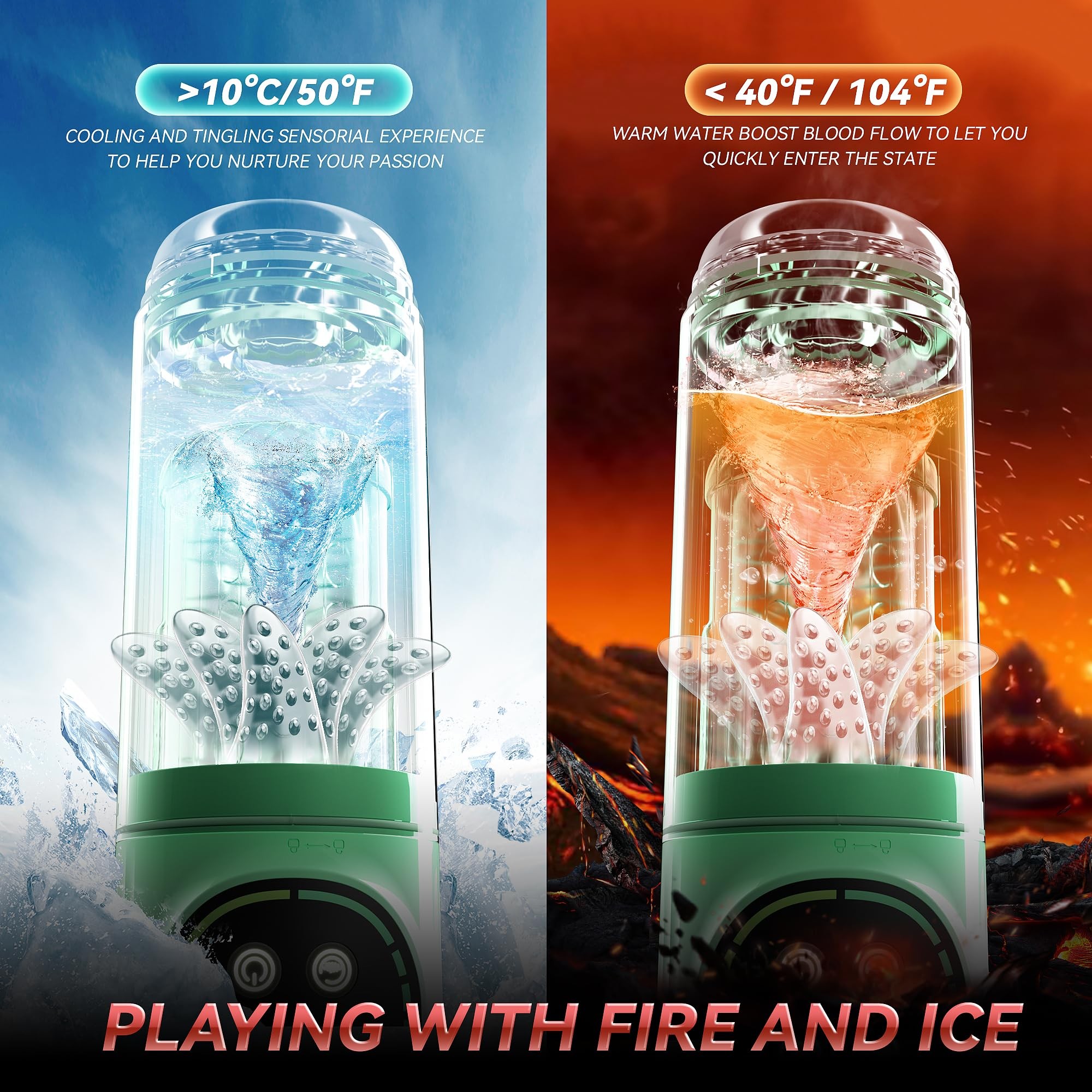 4-in-1 Automatic Male Masturbator & Penis Pump - 7 Functions: Thrusting, Rotating, Sucking, Vibrating & Licking - Fully Waterproof, 3D Soft Texture Sleeve, LCD Display, USB Rechargeable, Easy to Clean - Ultimate Men's Sex Toy