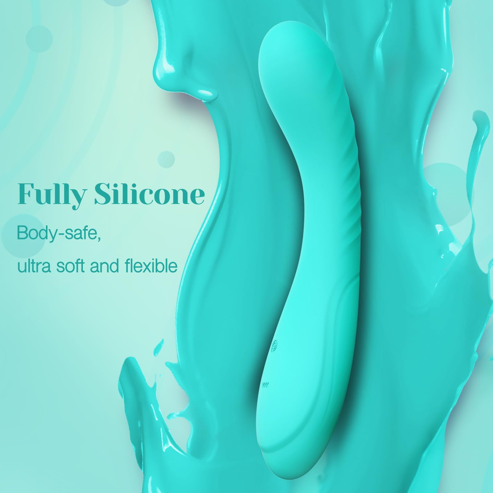 Deep Tissue Silicone Vibrator - 10 Powerful Vibration Modes G-Spot Massager for Women & Couples - Waterproof Multi-Functional Adult Toy - Soft Touch Dildo for Ultimate Pleasure