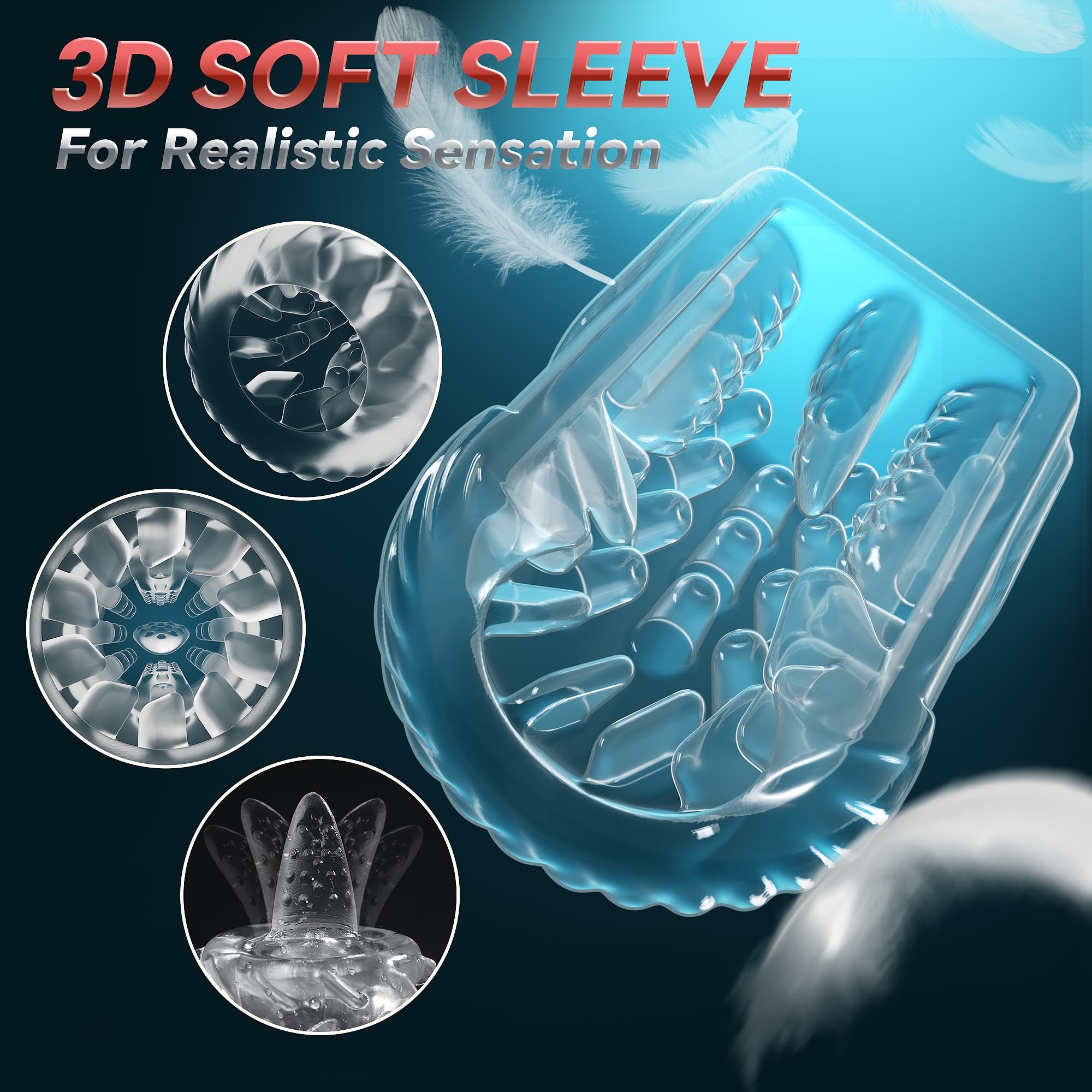 4-in-1 Automatic Male Masturbator & Penis Pump - 7 Functions: Thrusting, Rotating, Sucking, Vibrating & Licking - Fully Waterproof, 3D Soft Texture Sleeve, LCD Display, USB Rechargeable, Easy to Clean - Ultimate Men's Sex Toy