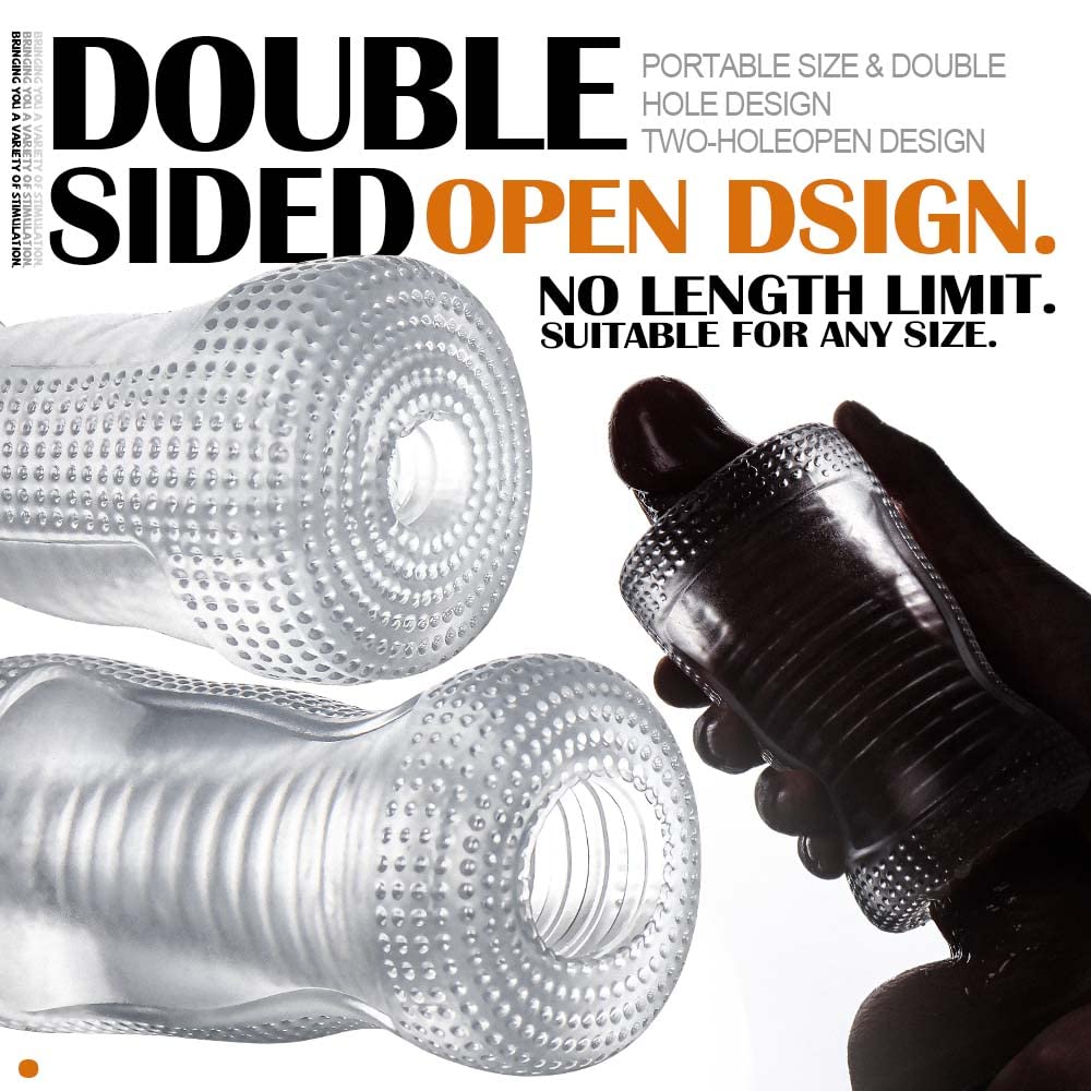 High-Quality Manual Suction Male Stroker - Flexible TPE Pocket Pussy with Spiral Texture - Waterproof, Easy-to-Clean Male Masturbator - Ideal Sex Toy for Men