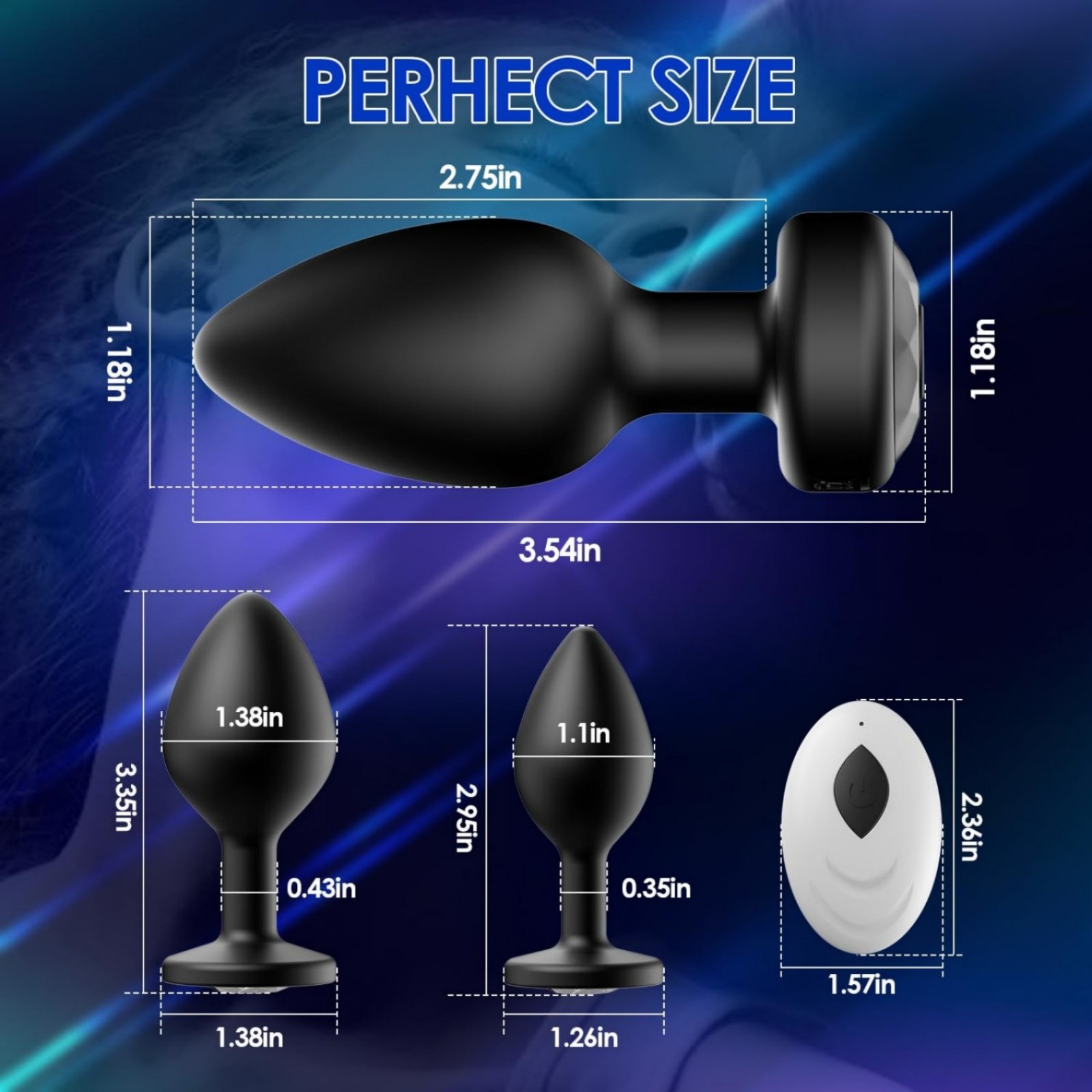 Enhanced Vibrating Anal Plug Set - 3PCS Silicone Butt Plug Training Kit, USB Rechargeable, Waterproof Classic Plugs, Soft & Safe Material for Adult Pleasure – Perfect Sex Toys for Intimate Exploration