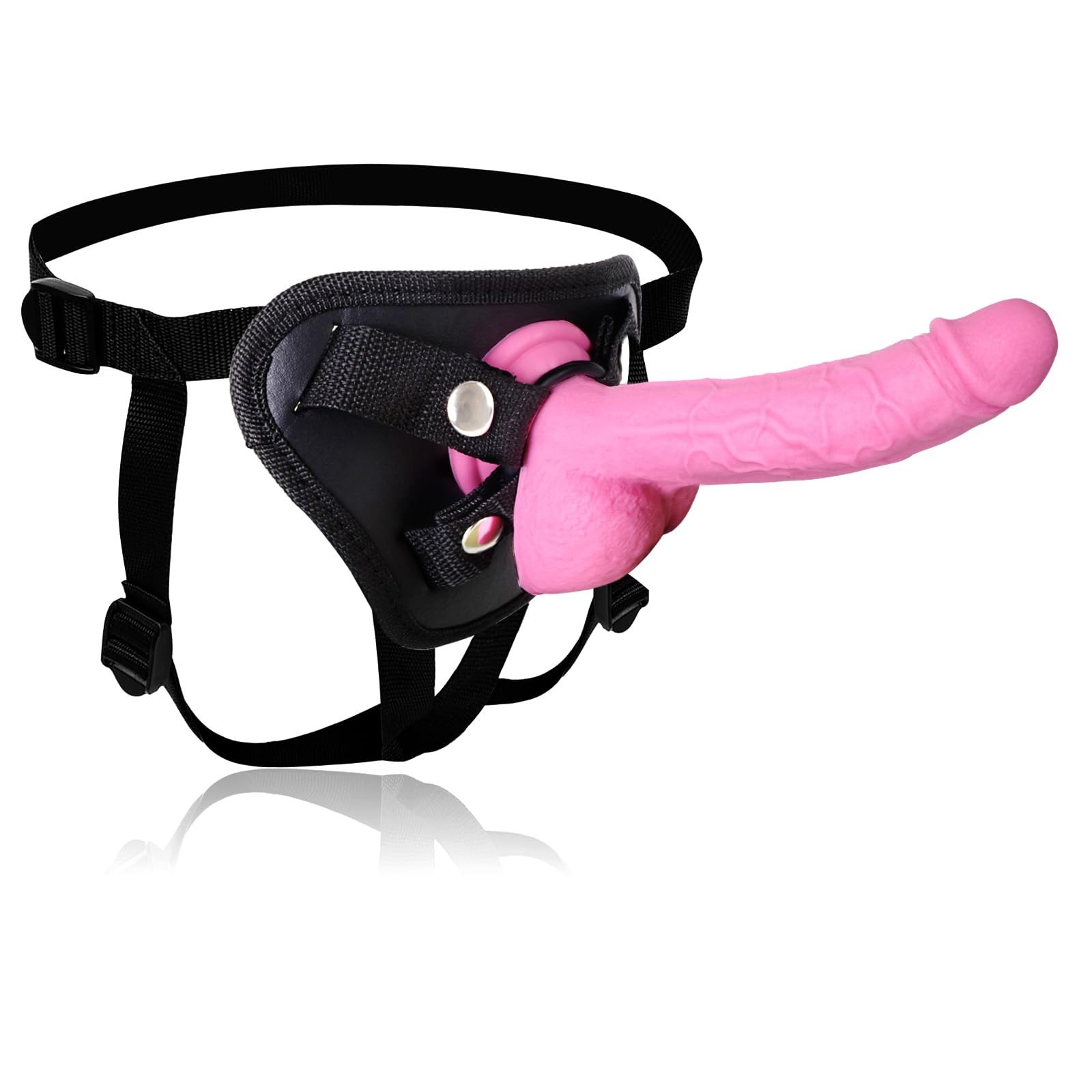 Comfort Adjustable Wearable Strap-On Dildo with Harness for Couples and Lesbians - Soft Silicone, Waterproof, G-Spot and Anal Stimulation - Removable Design for Versatile Pleasure