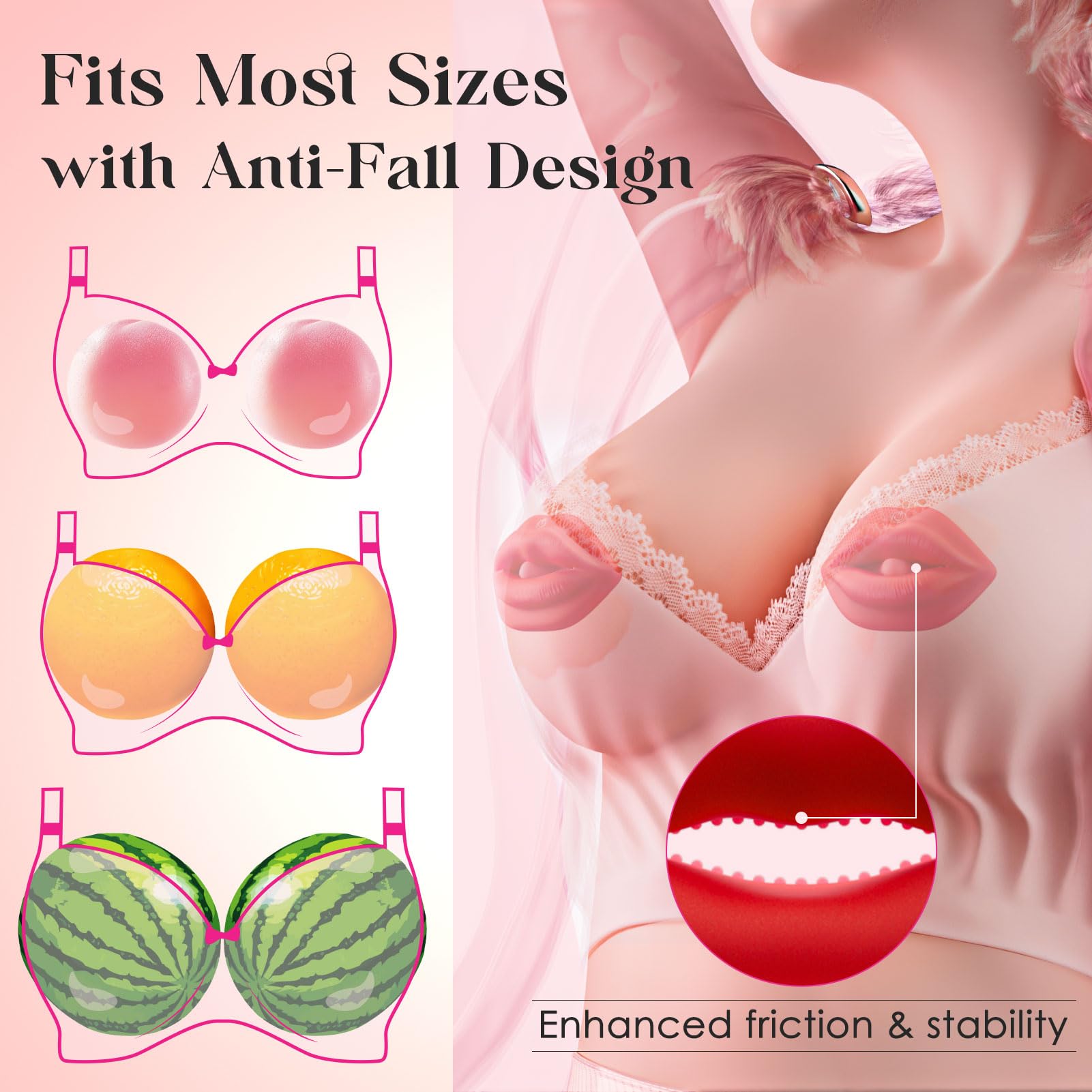 Waterproof Vibrating Nipple Clamps - Silicone BDSM Toys for Women & Couples, Body-Safe Portable Pleasure Enhancer for Intimate Play and Discreet Fun