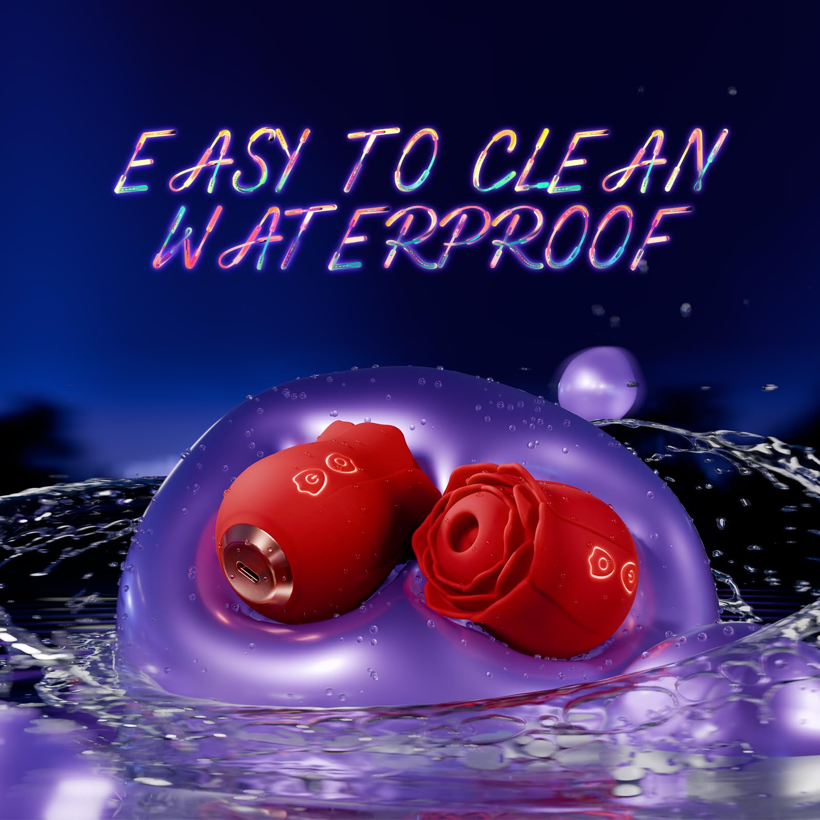 Rose-Shaped Suction Vibrator for Women - 10 Powerful Sucking Modes, Dual Stimulation for Ultimate Orgasms, USB Rechargeable, Soft Material – Premium Adult Toy