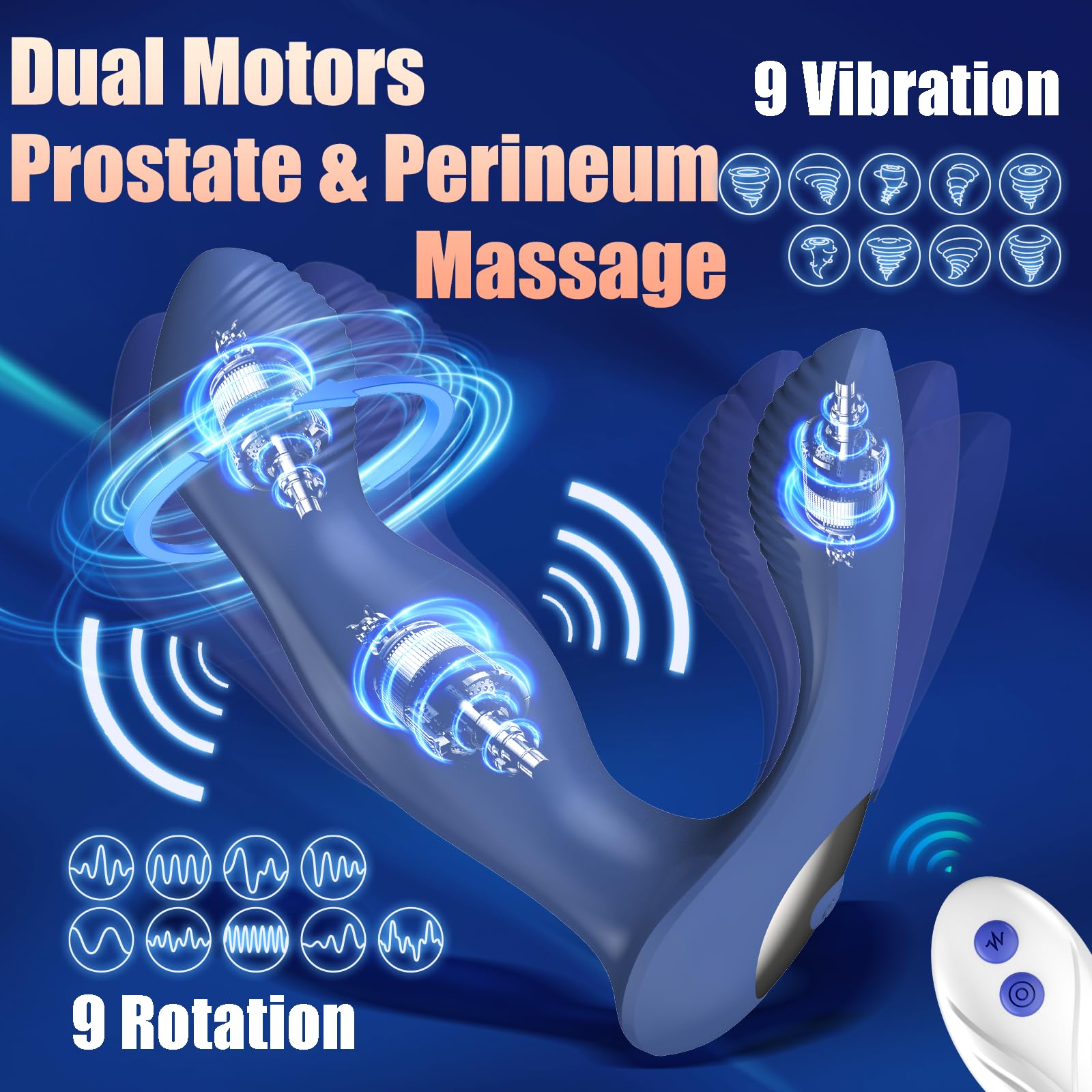 Remote Control Prostate Massager - Butterfly Design Vibrating Silicone Toy for Deep Anal Stimulation, 360° Rotating, Waterproof, USB Rechargeable, Beginner-Friendly Adult Toy