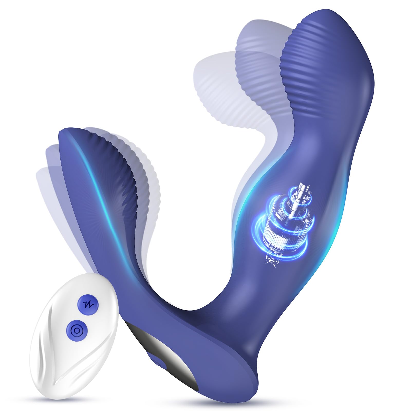 Remote Control Prostate Massager - Butterfly Design Vibrating Silicone Toy for Deep Anal Stimulation, 360° Rotating, Waterproof, USB Rechargeable, Beginner-Friendly Adult Toy