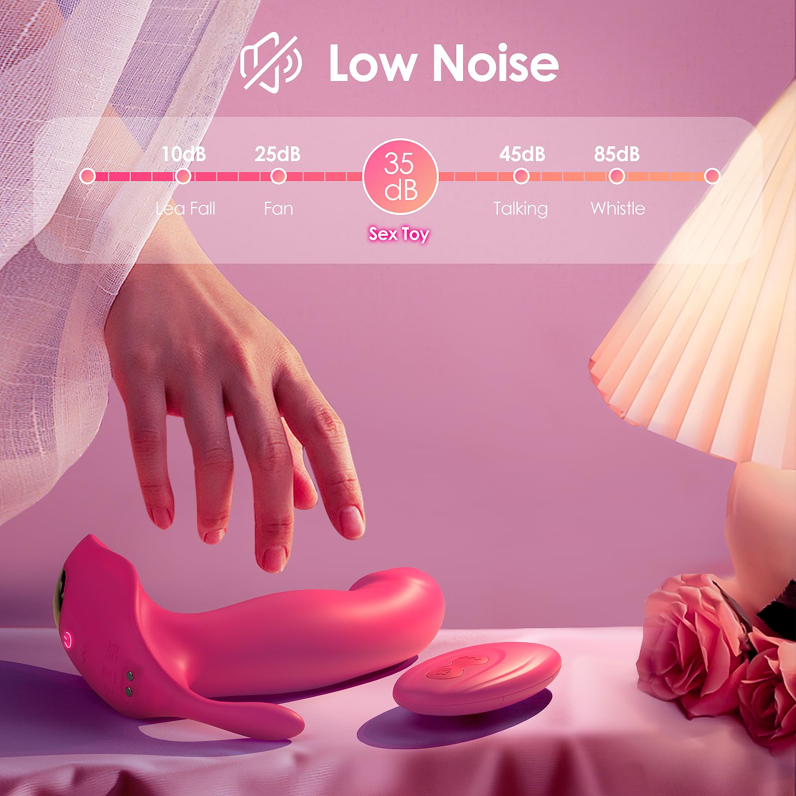 Remote-Controlled Wearable G-Spot Vibrator for Couples - Mini Vibrating Panties with 10 Powerful Vibration Patterns and Intensity Levels - Perfect Adult Toy for Women and Men