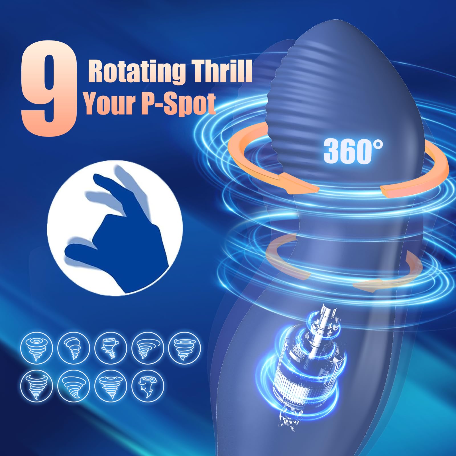 Remote Control Prostate Massager - Butterfly Design Vibrating Silicone Toy for Deep Anal Stimulation, 360° Rotating, Waterproof, USB Rechargeable, Beginner-Friendly Adult Toy