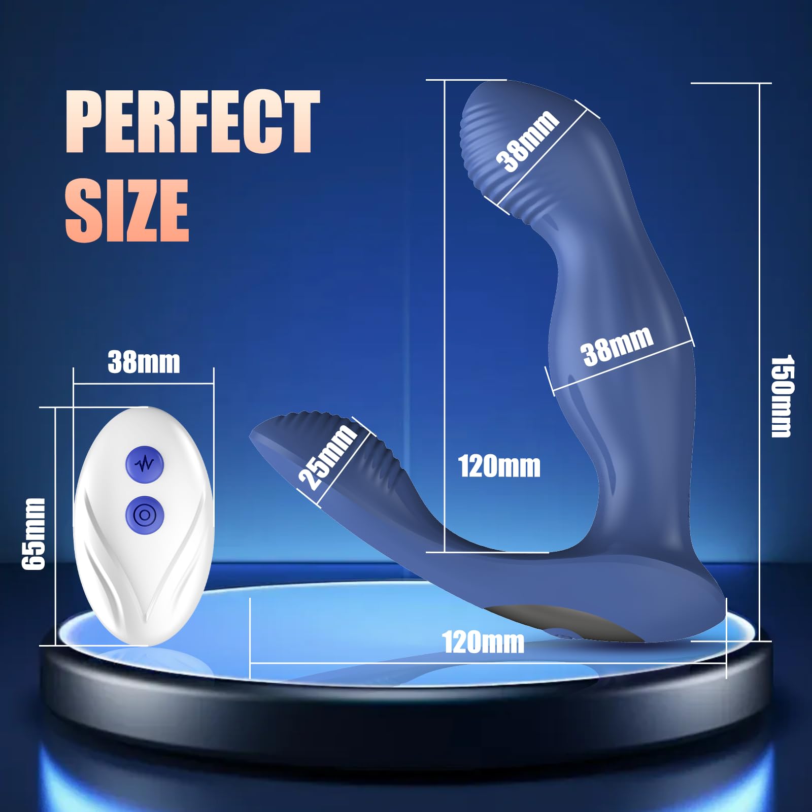 Remote Control Prostate Massager - Butterfly Design Vibrating Silicone Toy for Deep Anal Stimulation, 360° Rotating, Waterproof, USB Rechargeable, Beginner-Friendly Adult Toy