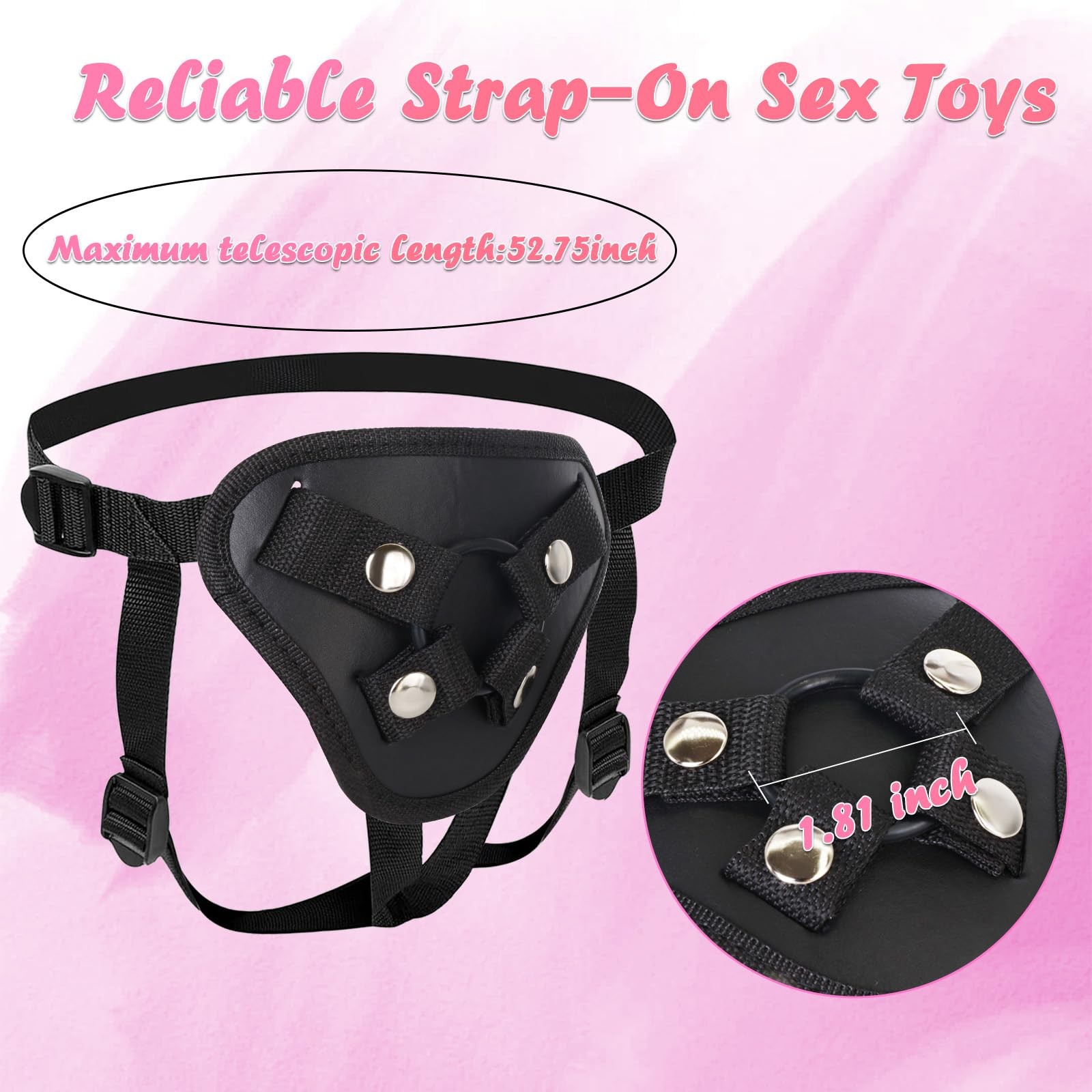 Comfort Adjustable Wearable Strap-On Dildo with Harness for Couples and Lesbians - Soft Silicone, Waterproof, G-Spot and Anal Stimulation - Removable Design for Versatile Pleasure