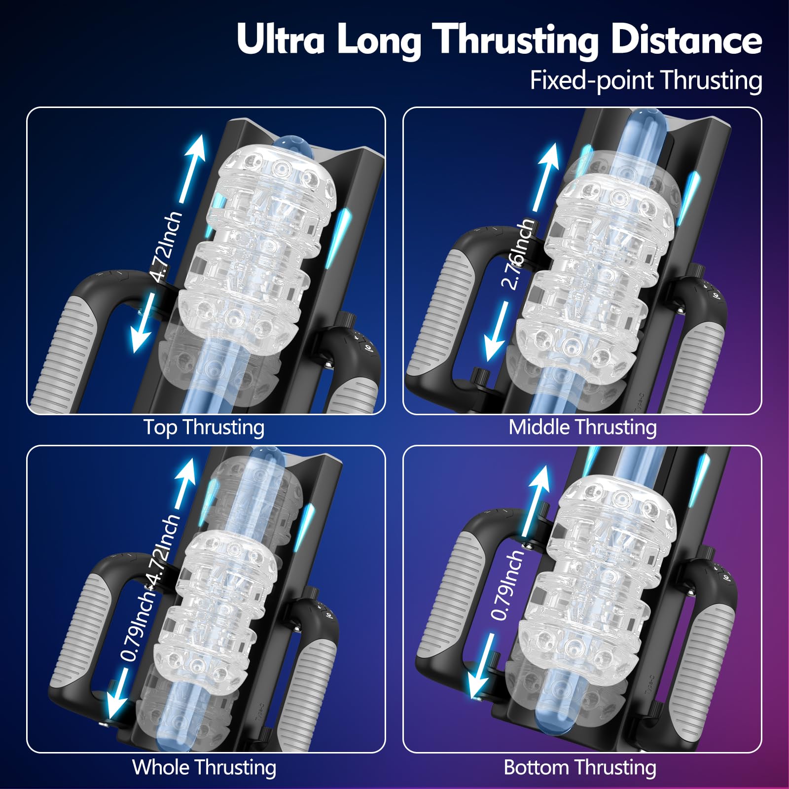 USB Rechargeable Male Masturbator - 12cm Insertion, 10 Vibration Modes, Soft 3D Texture, Adjustable Sleeve, & Folding Handle - Ultimate Pocket Pussy for Targeted Pleasure