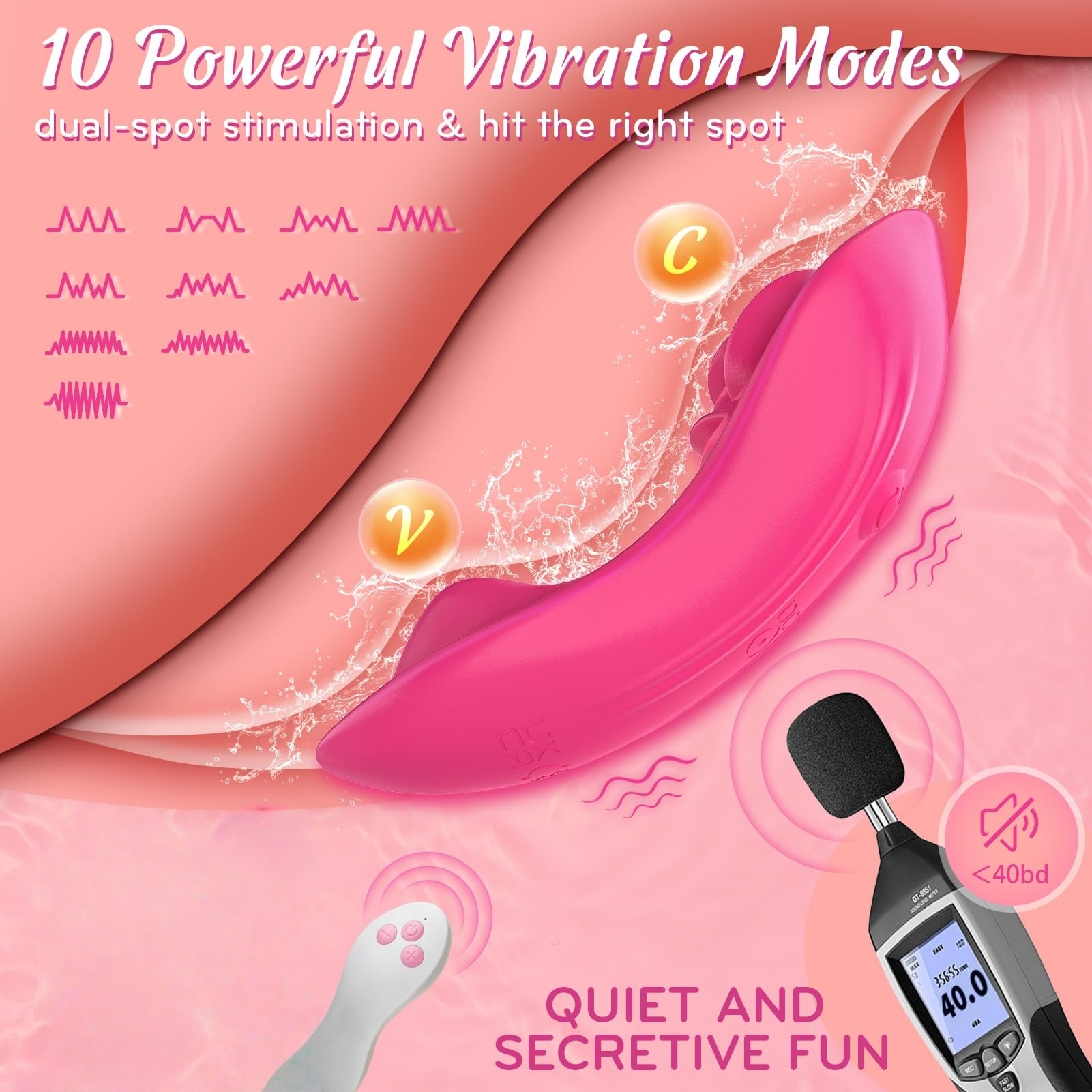 Rose Design Wearable Clitoral Stimulator - 3-in-1 Remote Control Panty Vibrator for Women & Couples, Compact & Discreet Adult Toy for Public Pleasure & Intimate Fun