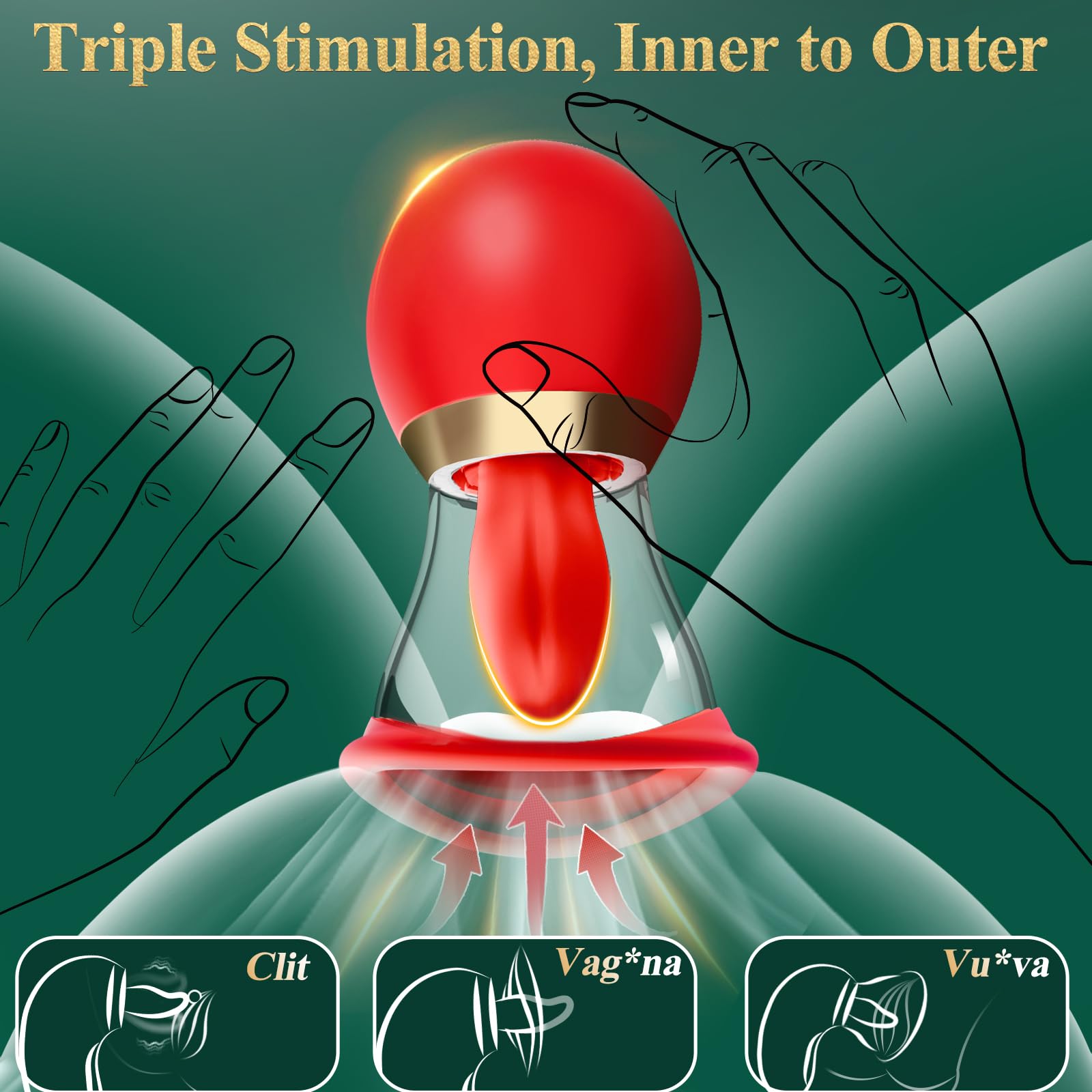 5-in-1 Rose Couples Vibrator - Luxury Sex Toy with 3 Sucking & 9 Licking Modes, LCD Display & Removable Parts for Ultimate Intimate Pleasure - Perfect for Couples' Fun!