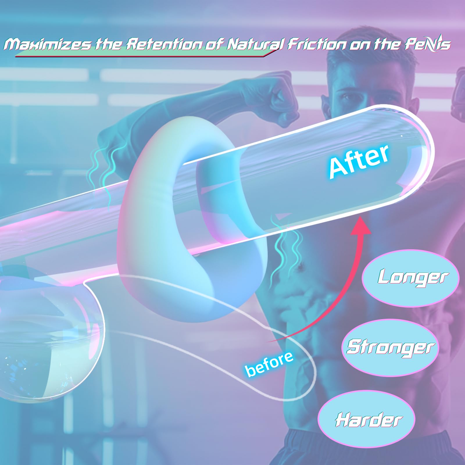 Ultra Soft Mint Green Liquid Silicone Vibrating Cock Ring - 009LB | 10 Powerful Vibration Modes | Flexible Design for Couples | Elevate Intimacy and Foreplay | Ideal Men's Pleasure Toy