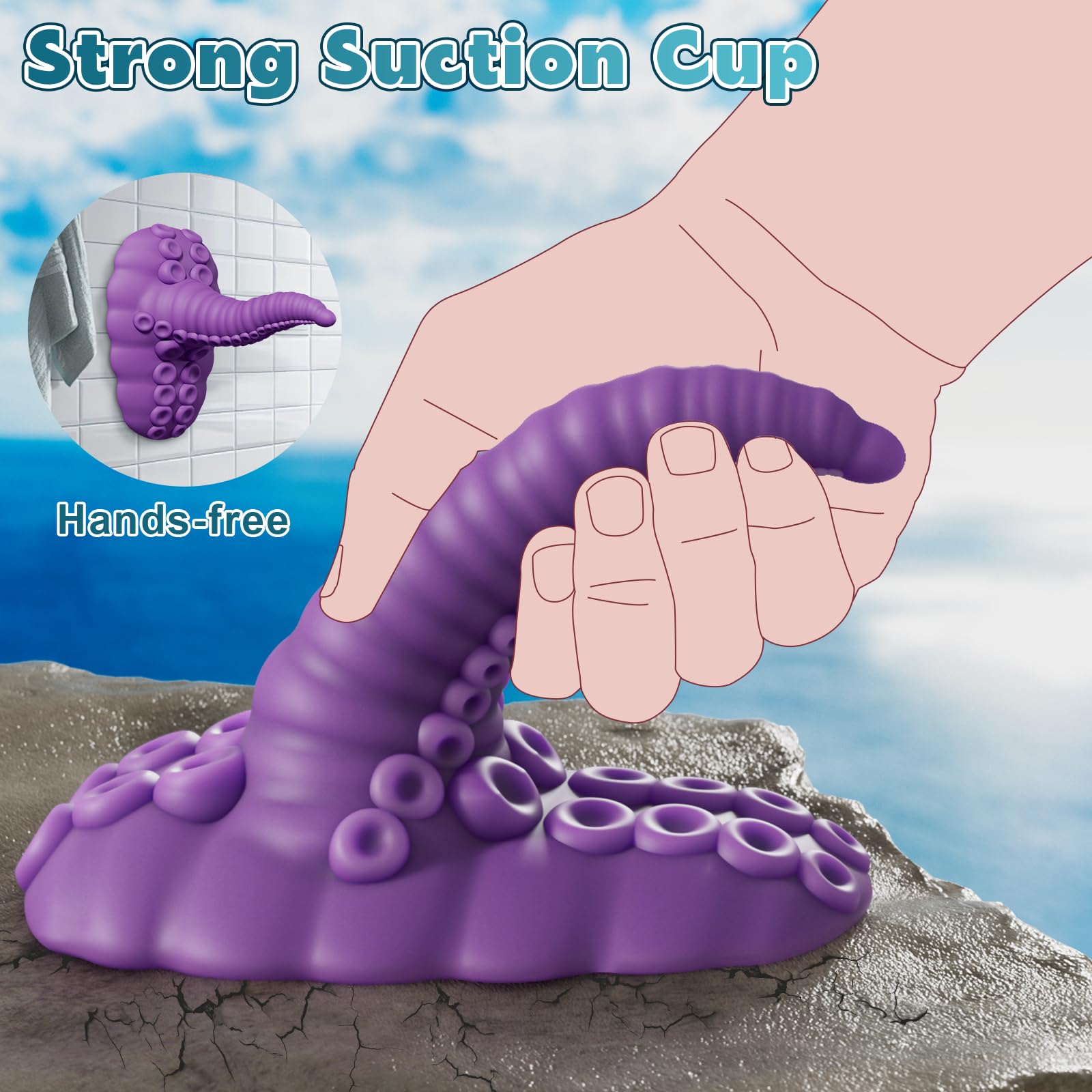Monster Tentacle Dildo - Fantasy Silicone Dildo with 10 Vibrating Modes, Strong Suction Cup, Waterproof & USB Rechargeable - Premium Adult Sex Toy for Women