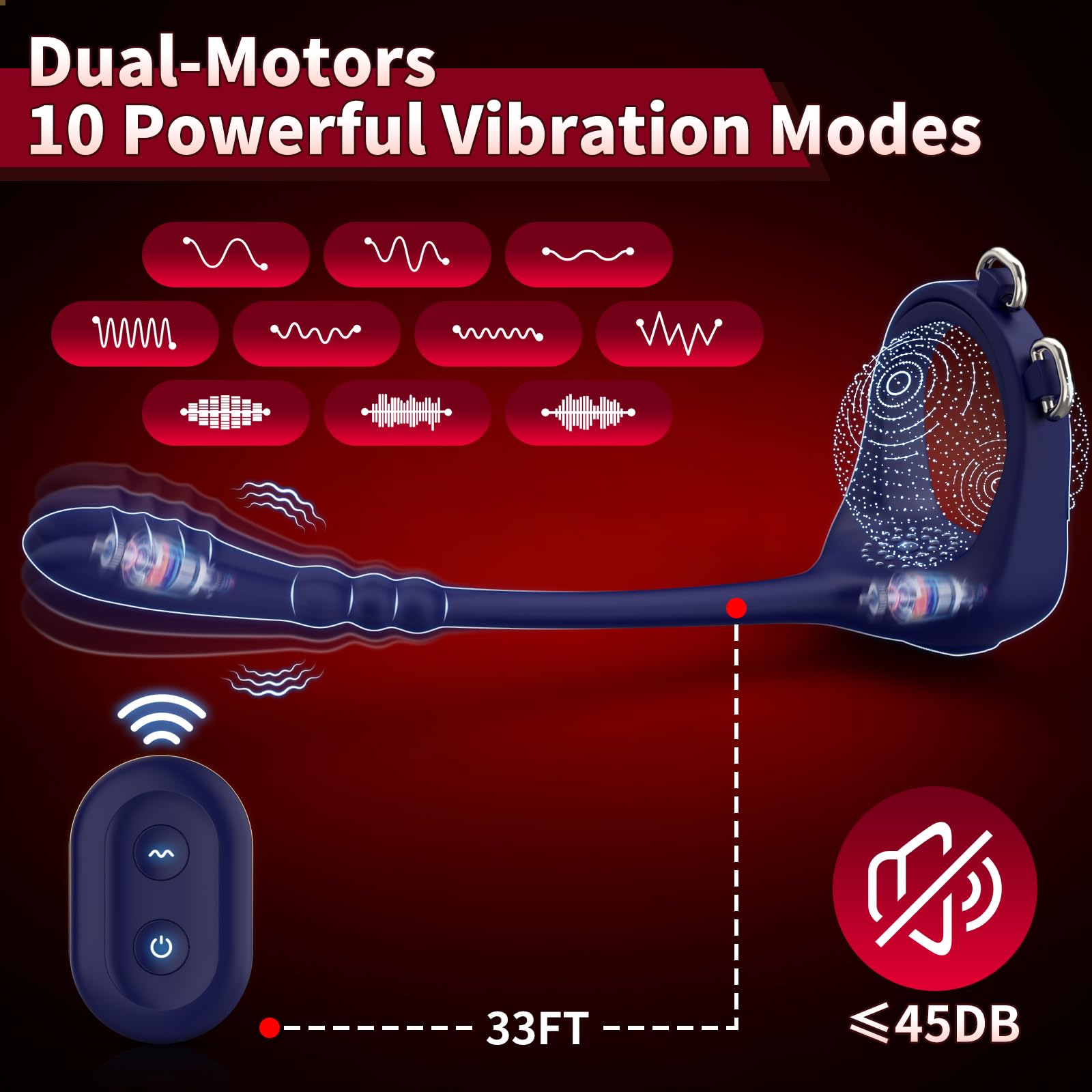 Ultimate 3-in-1 Prostate Massager: Vibrating Butt Plug, Anal Beads & Adjustable Silicone Cock Ring - Powerful Waterproof Vibrating Bullet - USB Rechargeable G-Spot Vibrator for Couples