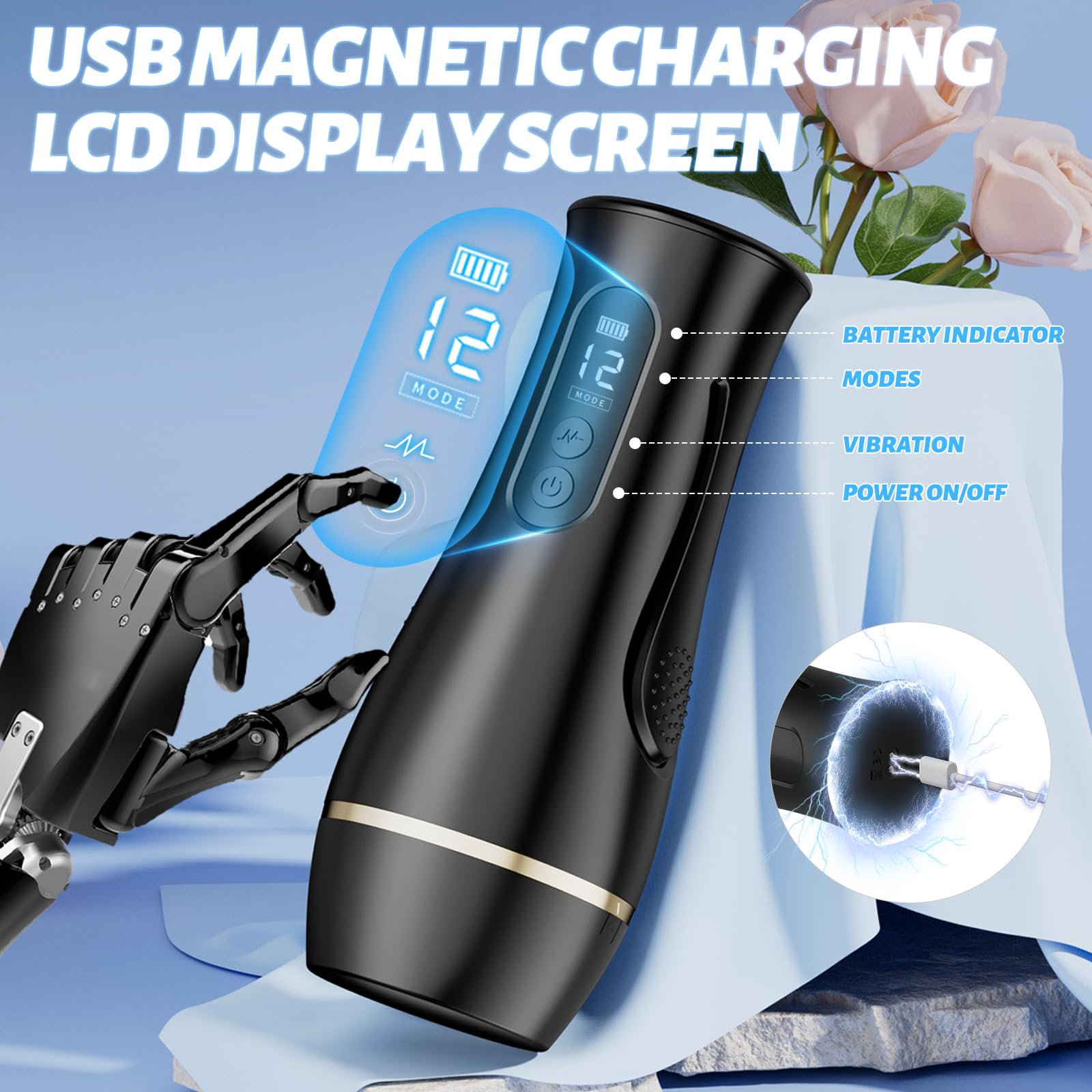 7.5-Inch Vibrating Male Masturbator - Realistic Deep Squeezable Fleshlight Pocket Pussies, Waterproof, USB Rechargeable, High-Quality TPE Material, Ultimate Male Sex Toy Experienc