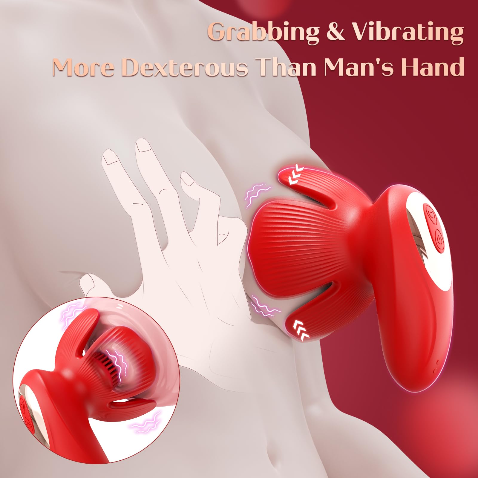 Rose Nipple Vibrator - 10 Vibration & 10 Sucking Modes, Unique Petal Design, Soft Silicone, Waterproof, USB Rechargeable, Ideal Adult Toy for Women