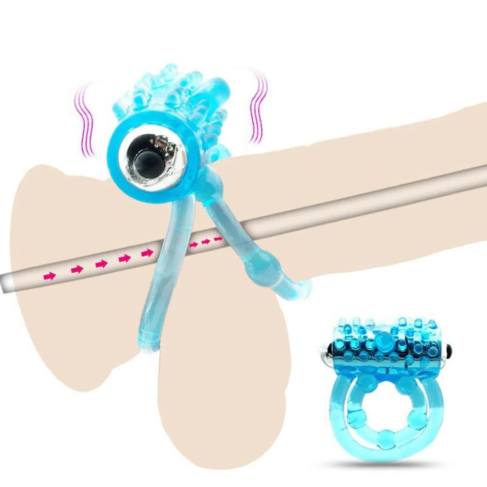 Dual Rooster Vibrating Cock Ring for Men - Enhanced Delay for Lasting Performance, Powerful Clitoral Stimulator, Waterproof Design, High Elasticity, Compact Size, Multi-Function Vibration