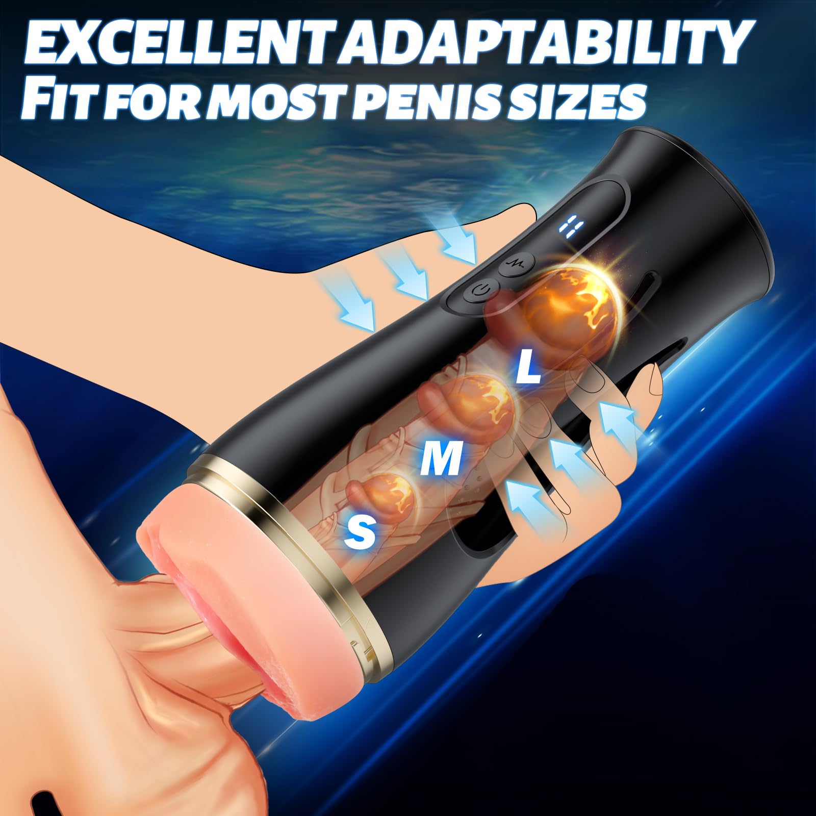 7.5-Inch Vibrating Male Masturbator - Realistic Deep Squeezable Fleshlight Pocket Pussies, Waterproof, USB Rechargeable, High-Quality TPE Material, Ultimate Male Sex Toy Experienc